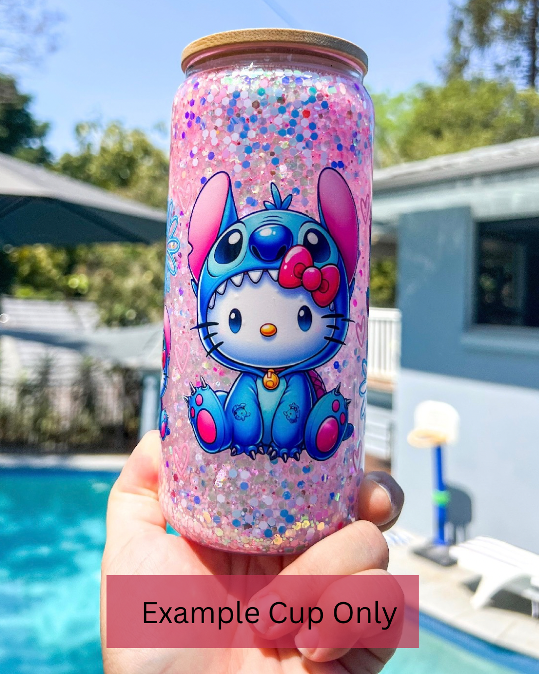 š Cute Blue & Pink Character Cup Wrap ā UV DTF Decal