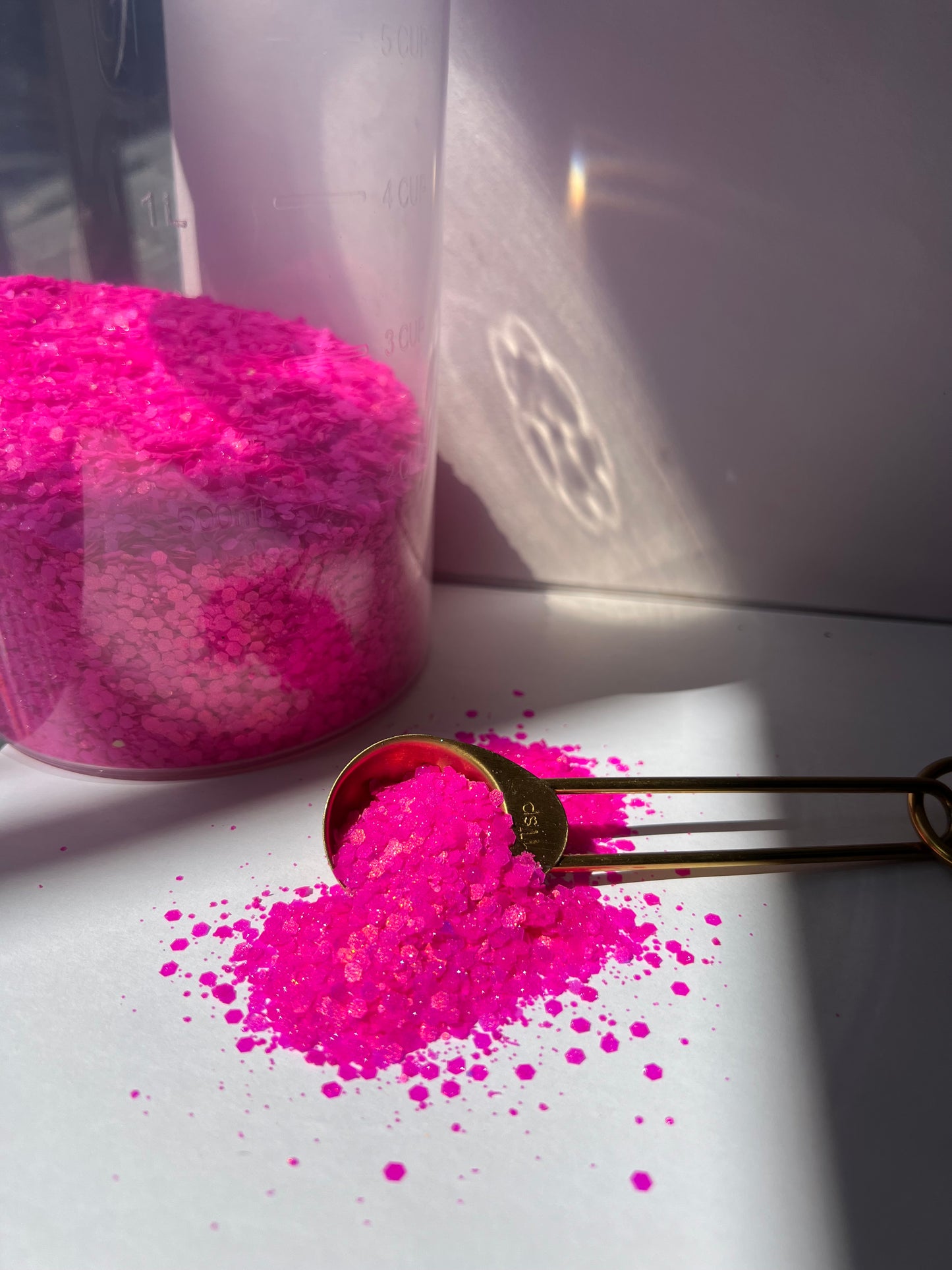 Electric Barbie – Neon Pink Iridescent Chunky Glitter