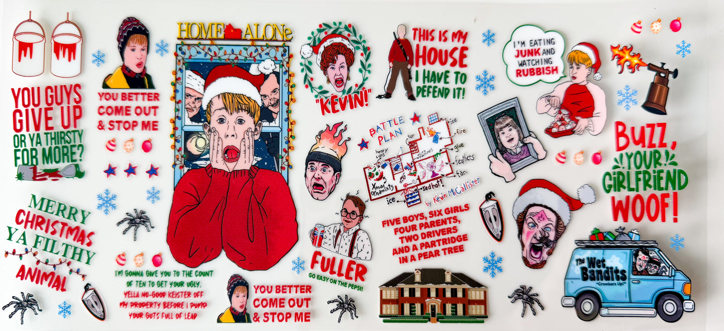 Kevin’s Christmas Chaos Wrap – 16oz UVDTF Cup Wrap
