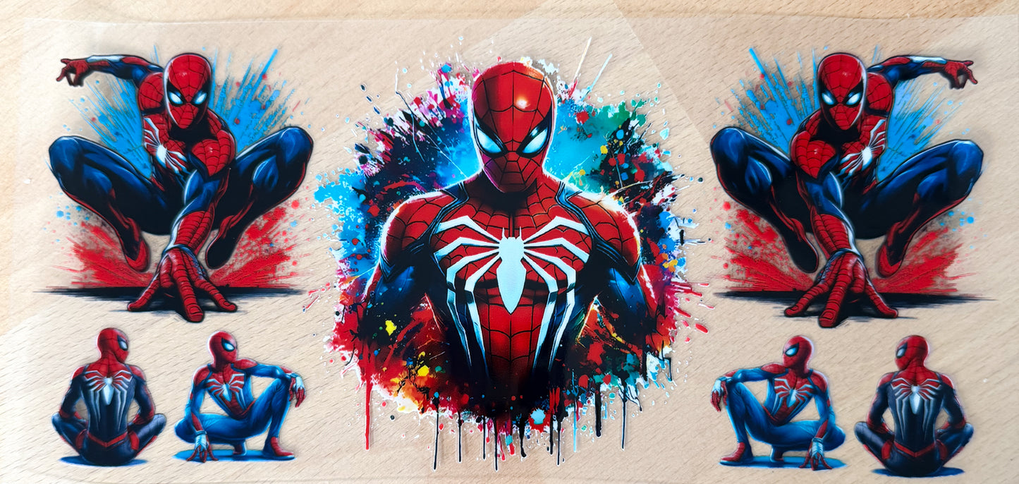 Spider-Man Hero Splash UV DTF Cup Wrap