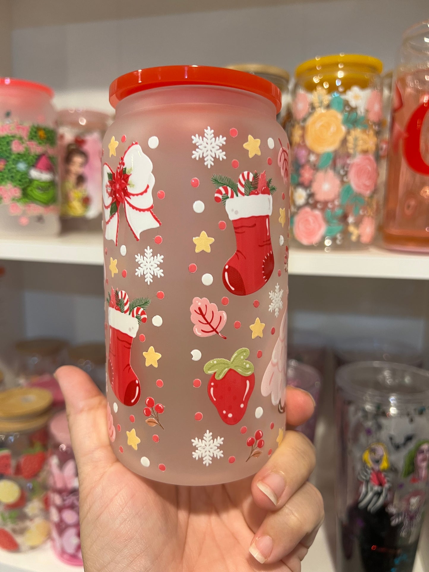 Cozy Christmas Morning β Frosted Holiday Glass Can 16oz