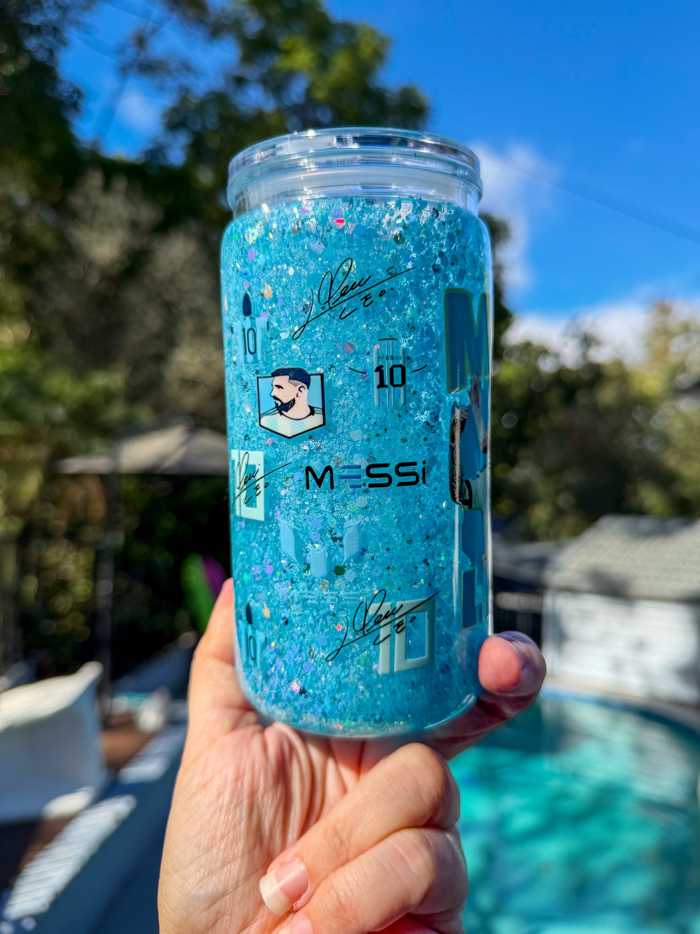 Argentina Football 16oz Snow Globe Cup