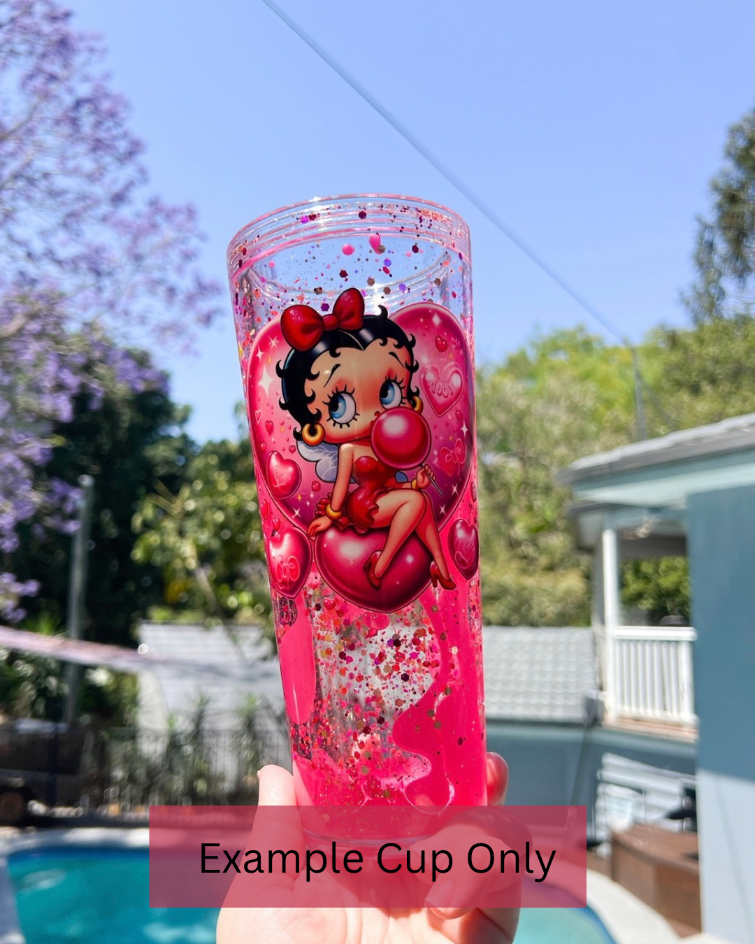 Betty Hearts & Bows UV DTF - to suit 16oz tumbler