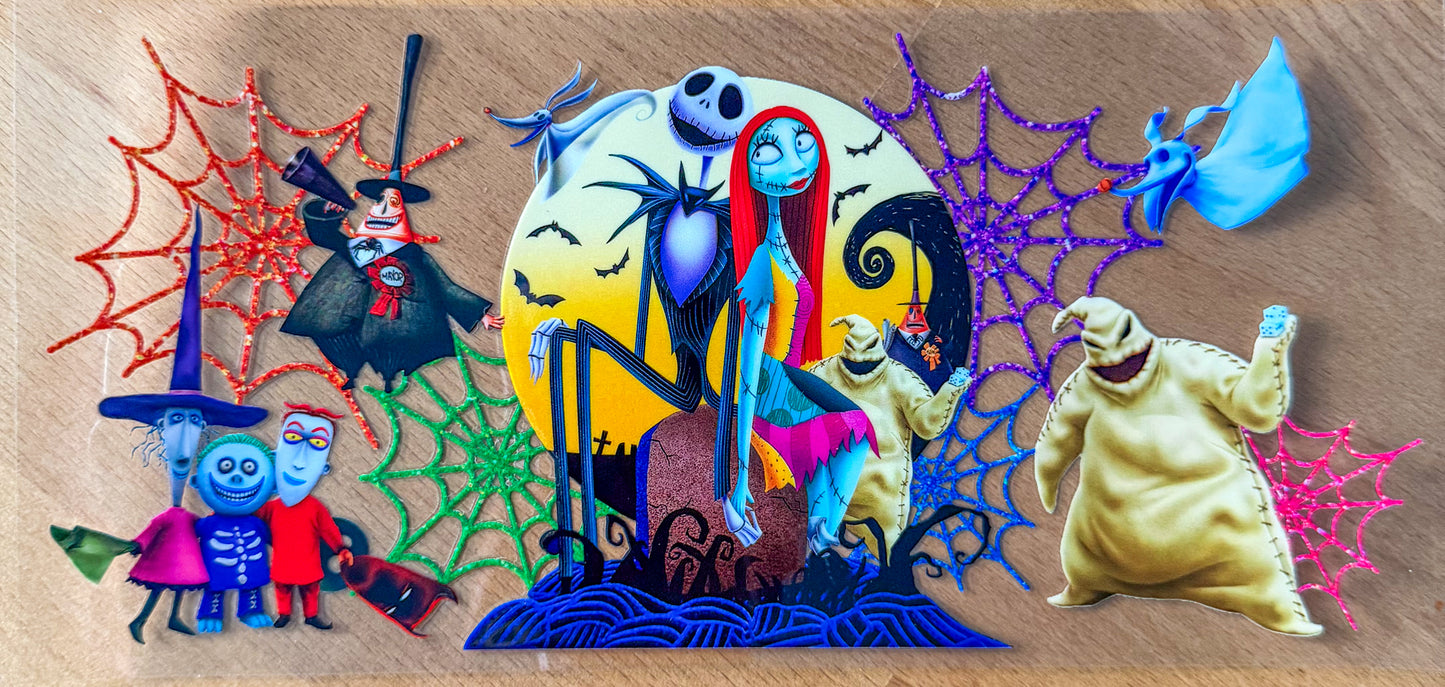 π» Haunted Halloween Friends UV DTF Cup Wrap β 16oz
