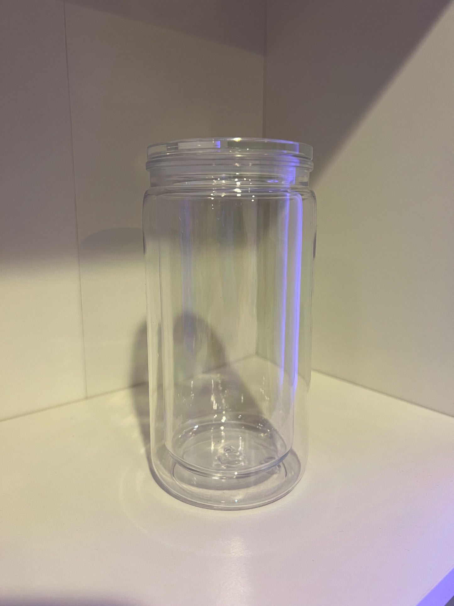 16oz Acrylic Snow Globe Tumbler - Custom Glitter and UV DTF Wrap included