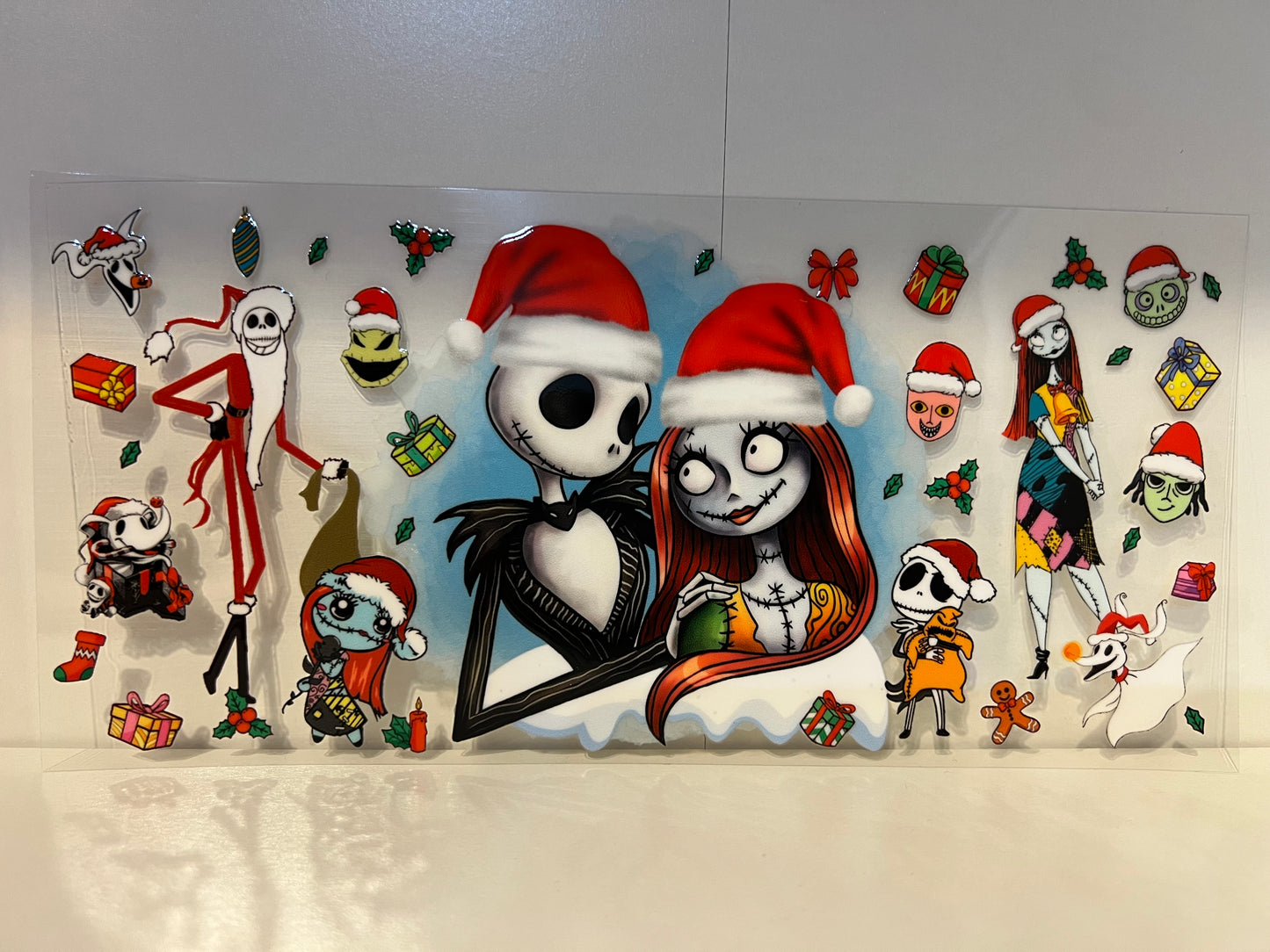 Nightmare Before Christmas Santa Love UV DTF Wrap β 16oz