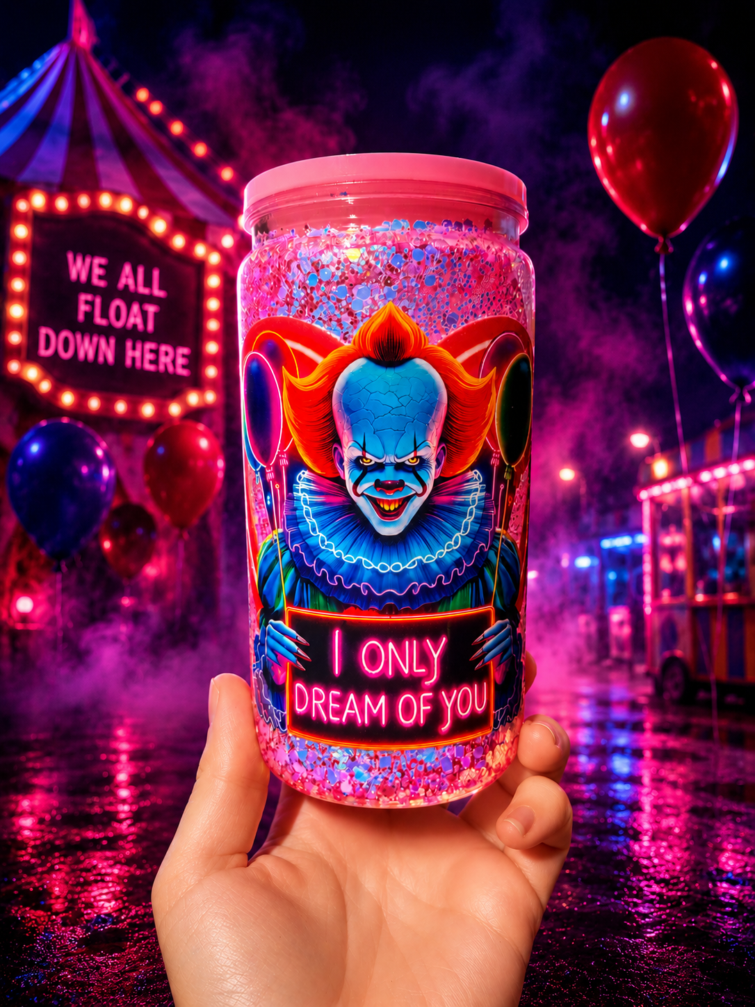 I Only Dream of You – 16oz Dry Glitter Acrylic Cup