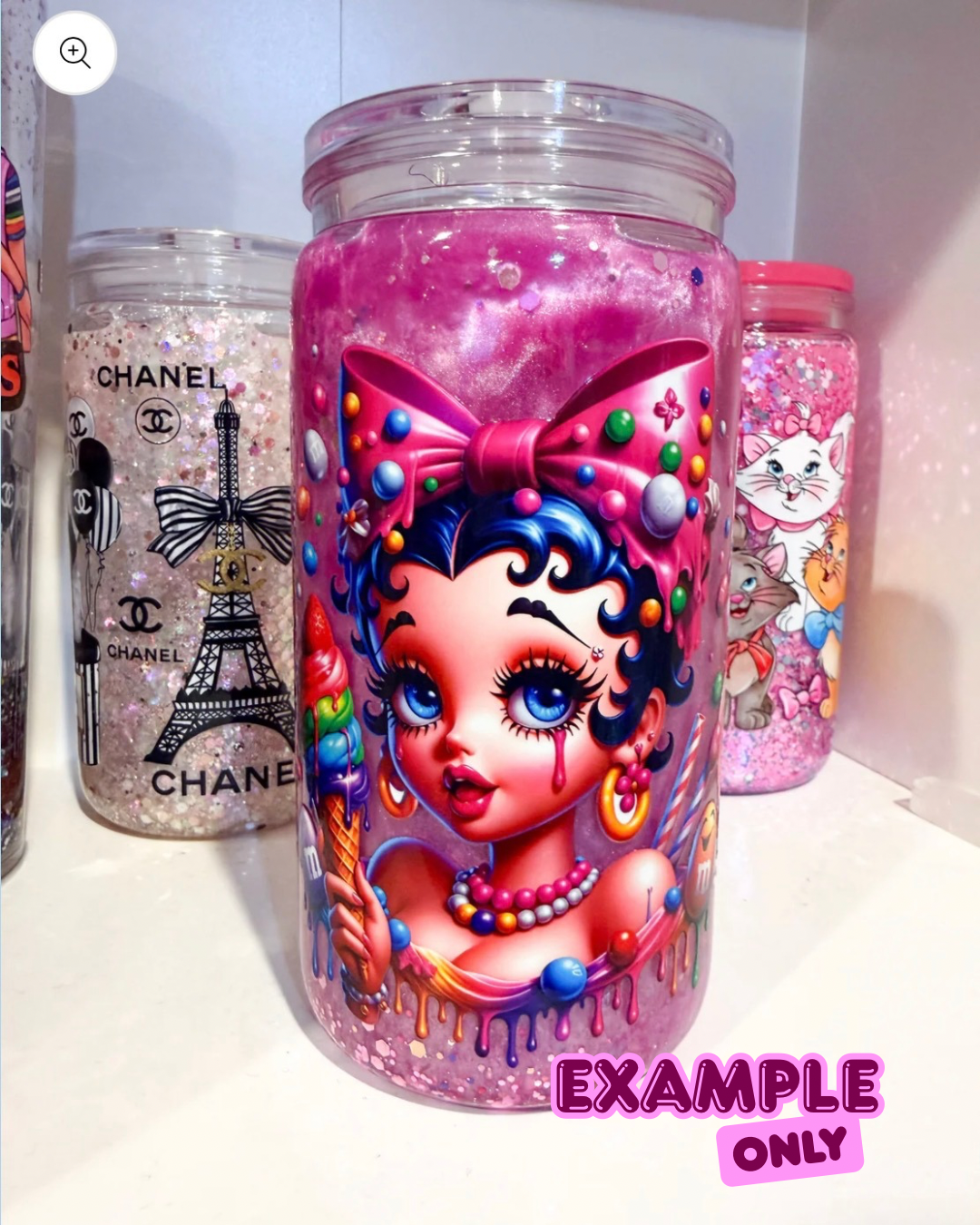Candy Betty Bow β UV DTF 16oz Cup Wrap