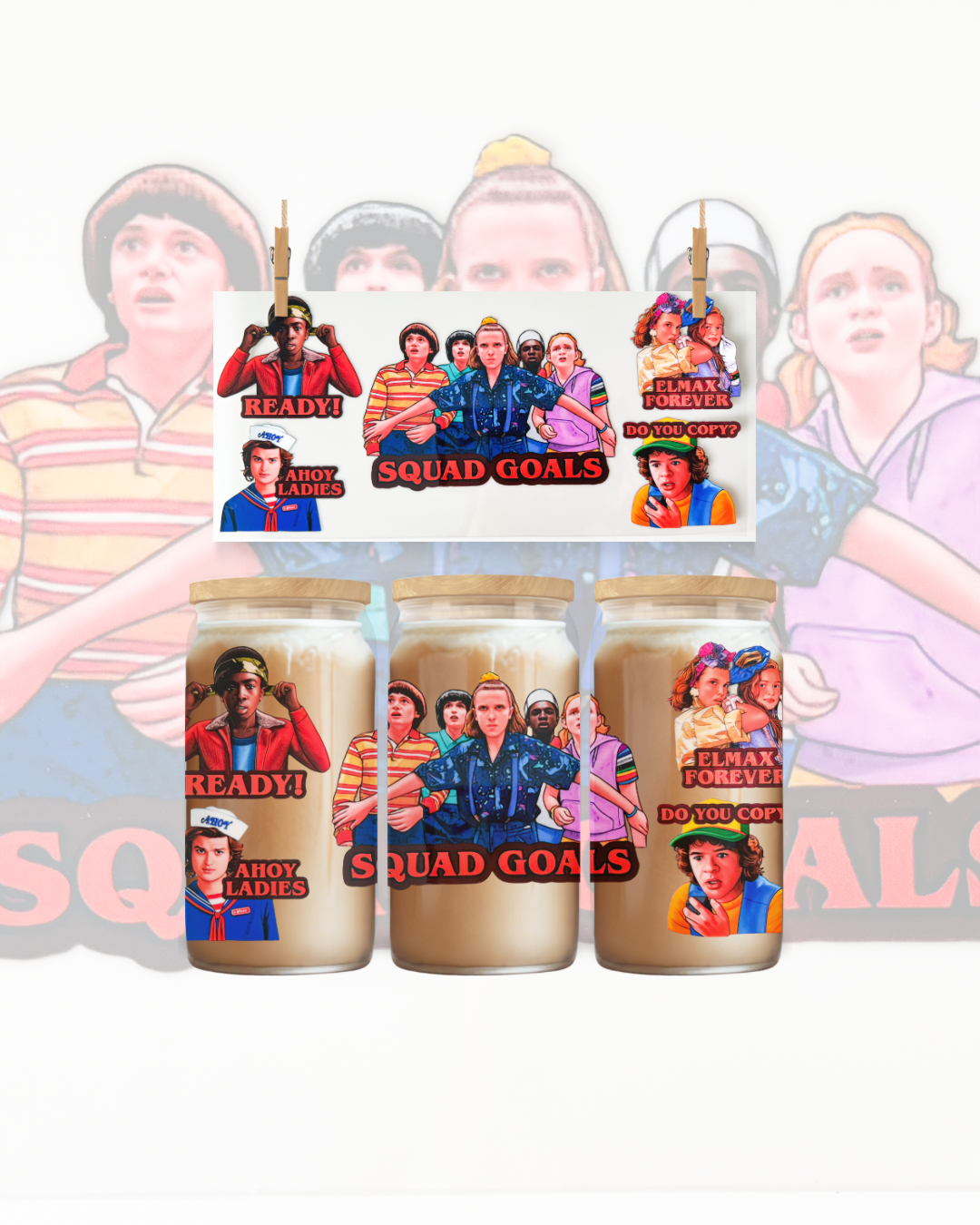 Retro Squad Goals – UV DTF 16oz Cup Wrap