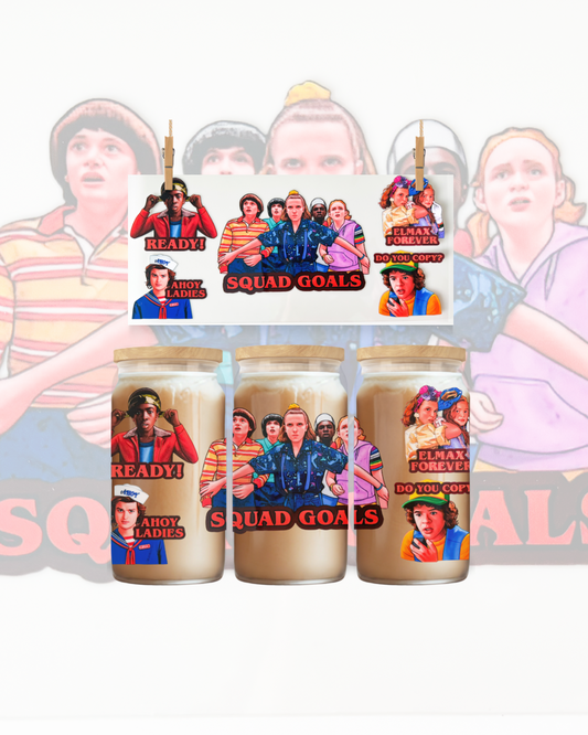 Retro Squad Goals – UV DTF 16oz Cup Wrap