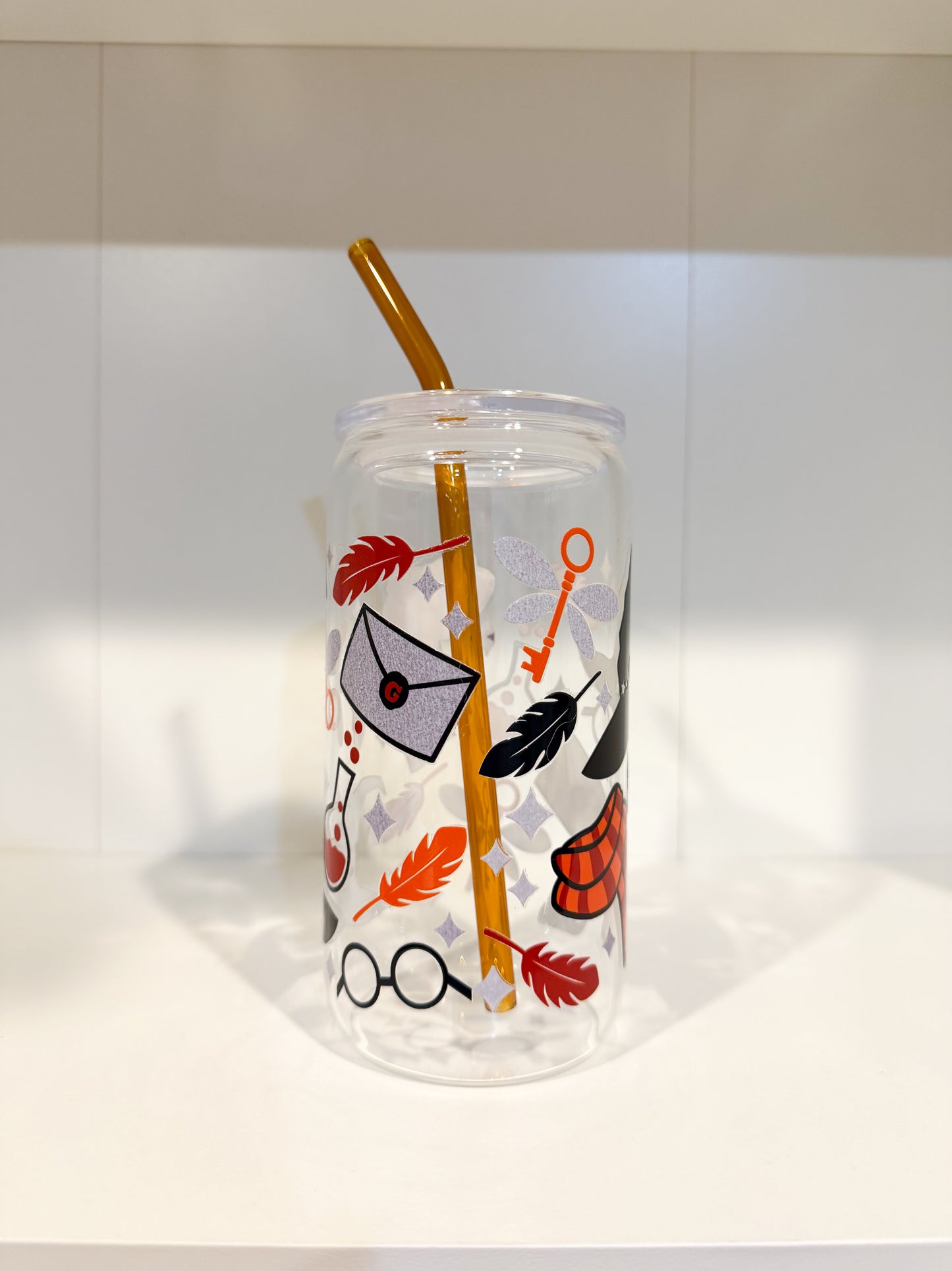 Wizarding School Glass Can Tumbler – 16oz