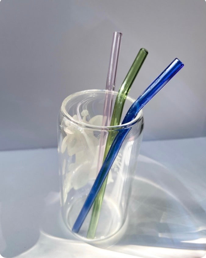 Coloured Glass Straws