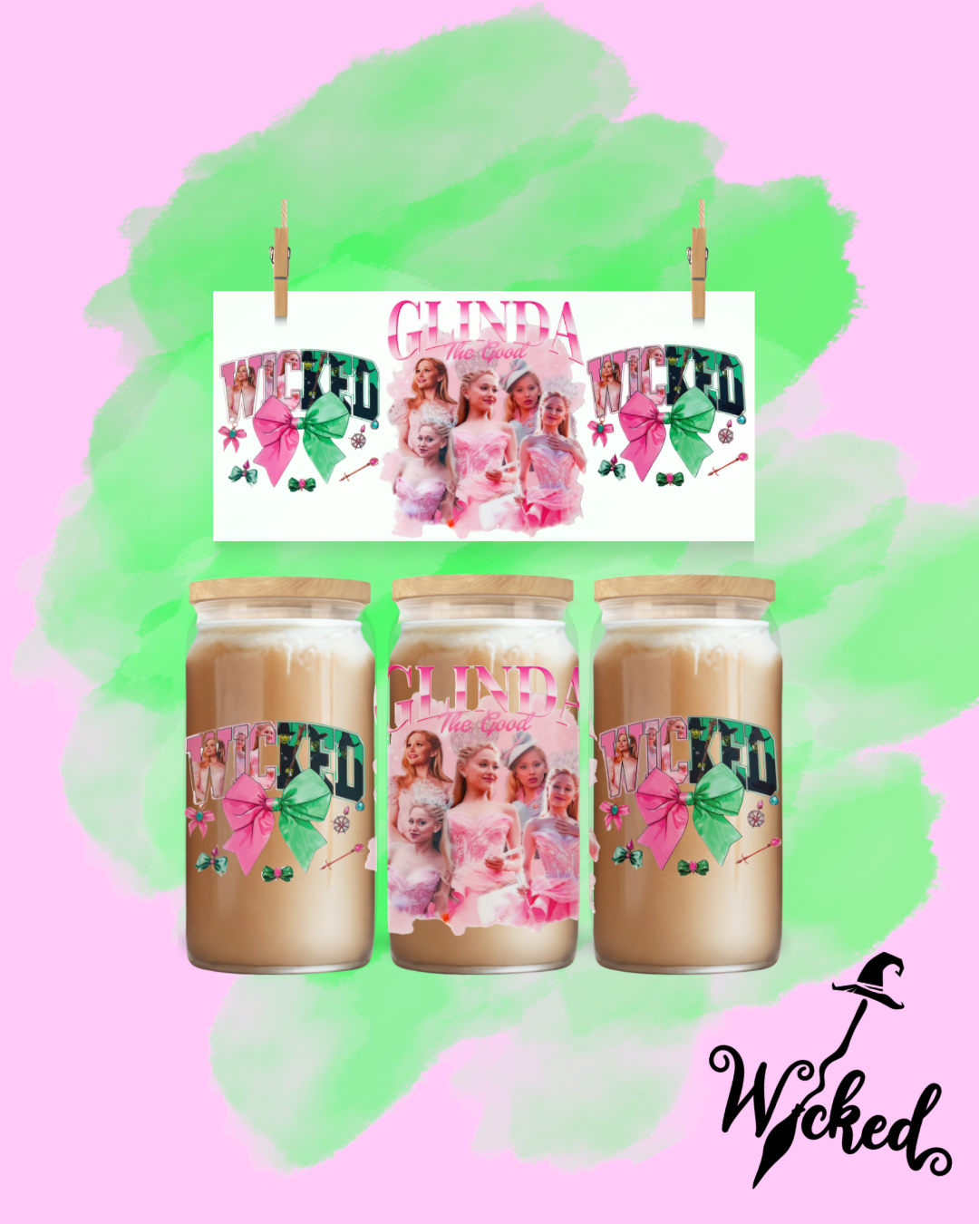 Good Witch Energy - UV DTF cup wrap to suit 16oz