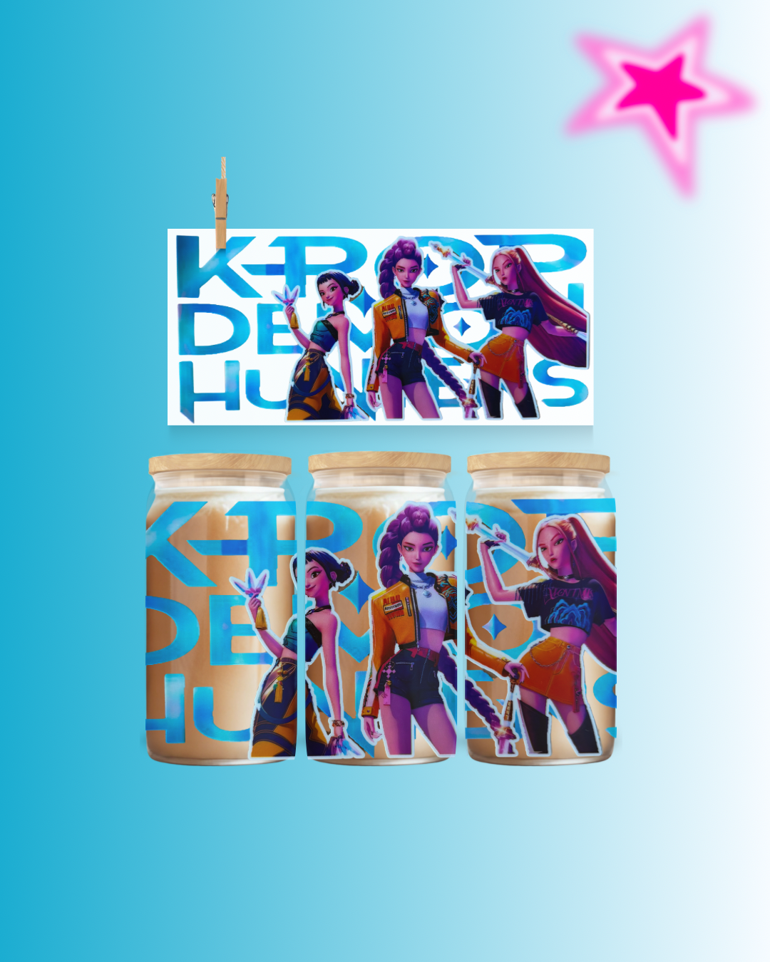 Anime Girl Squad UV DTF Cup Wrap
