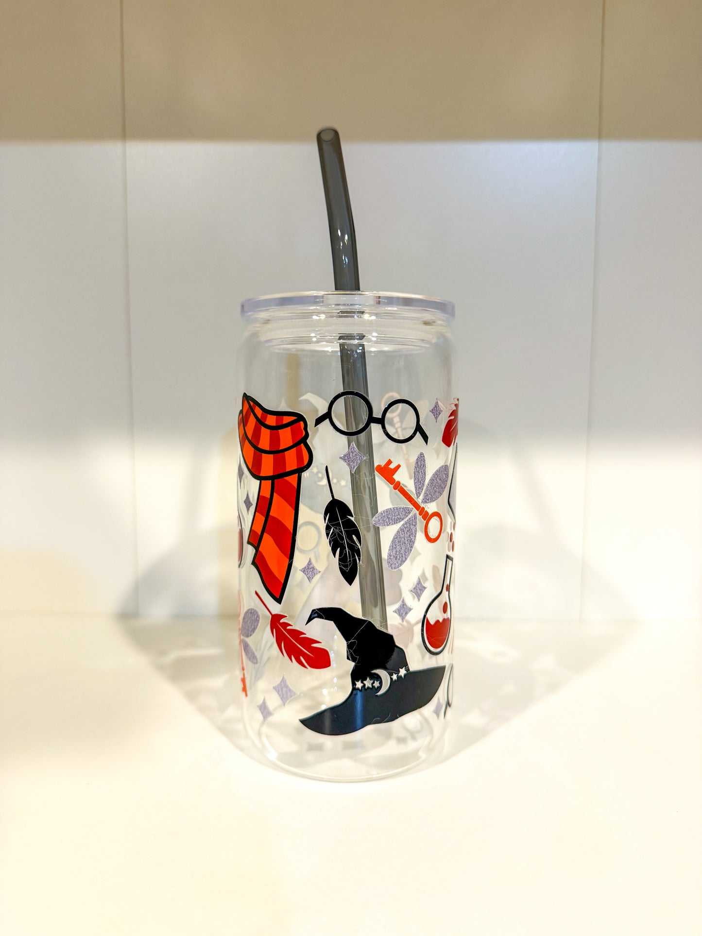 Wizarding School Glass Can Tumbler – 16oz