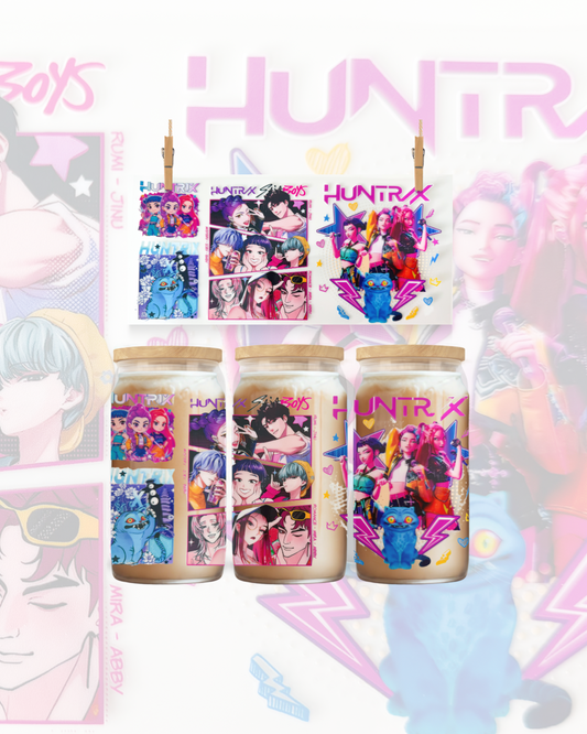 Neon Star Hunters – UV DTF 16oz Cup Wrap
