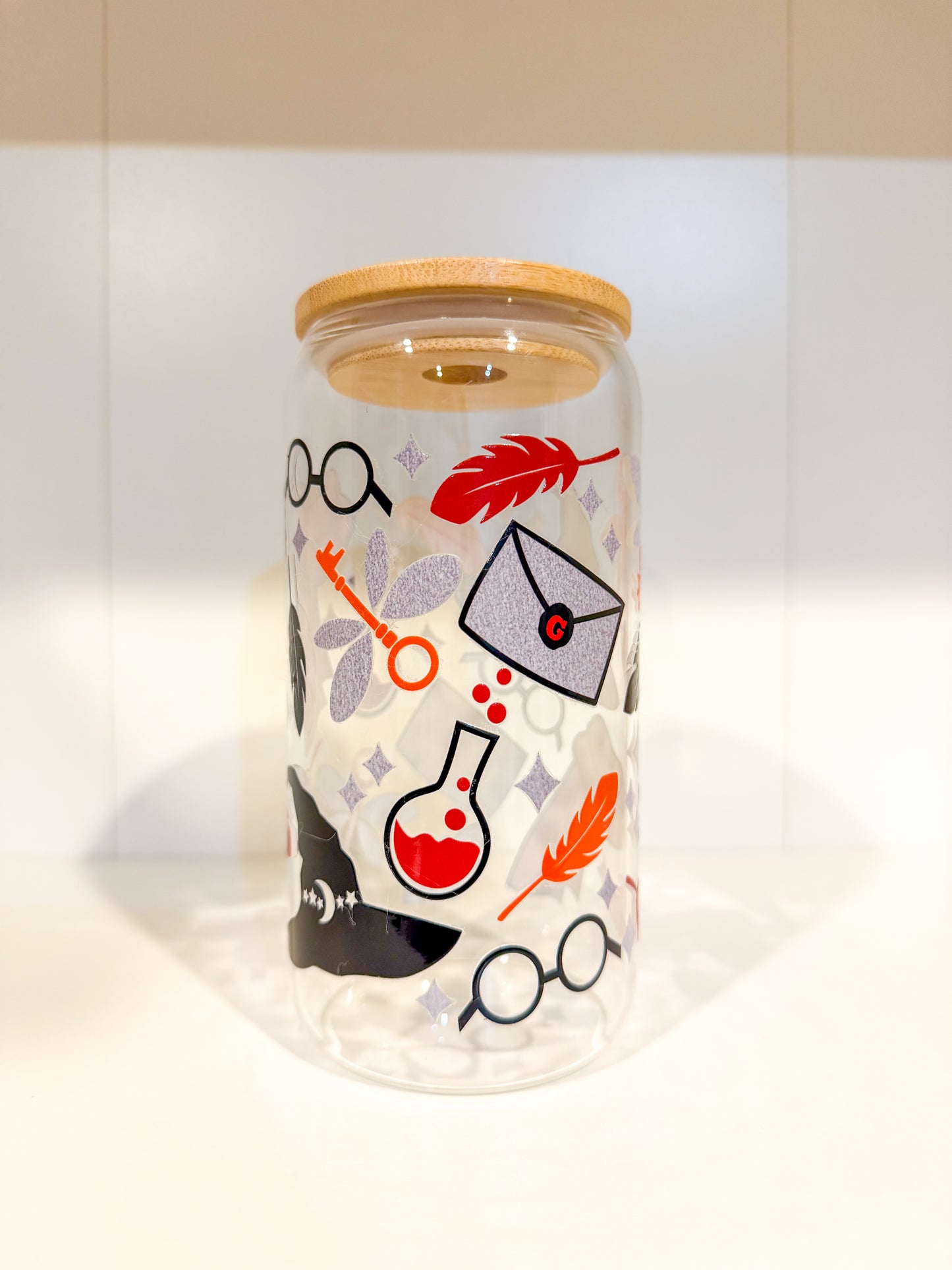 Wizarding School Glass Can Tumbler – 16oz