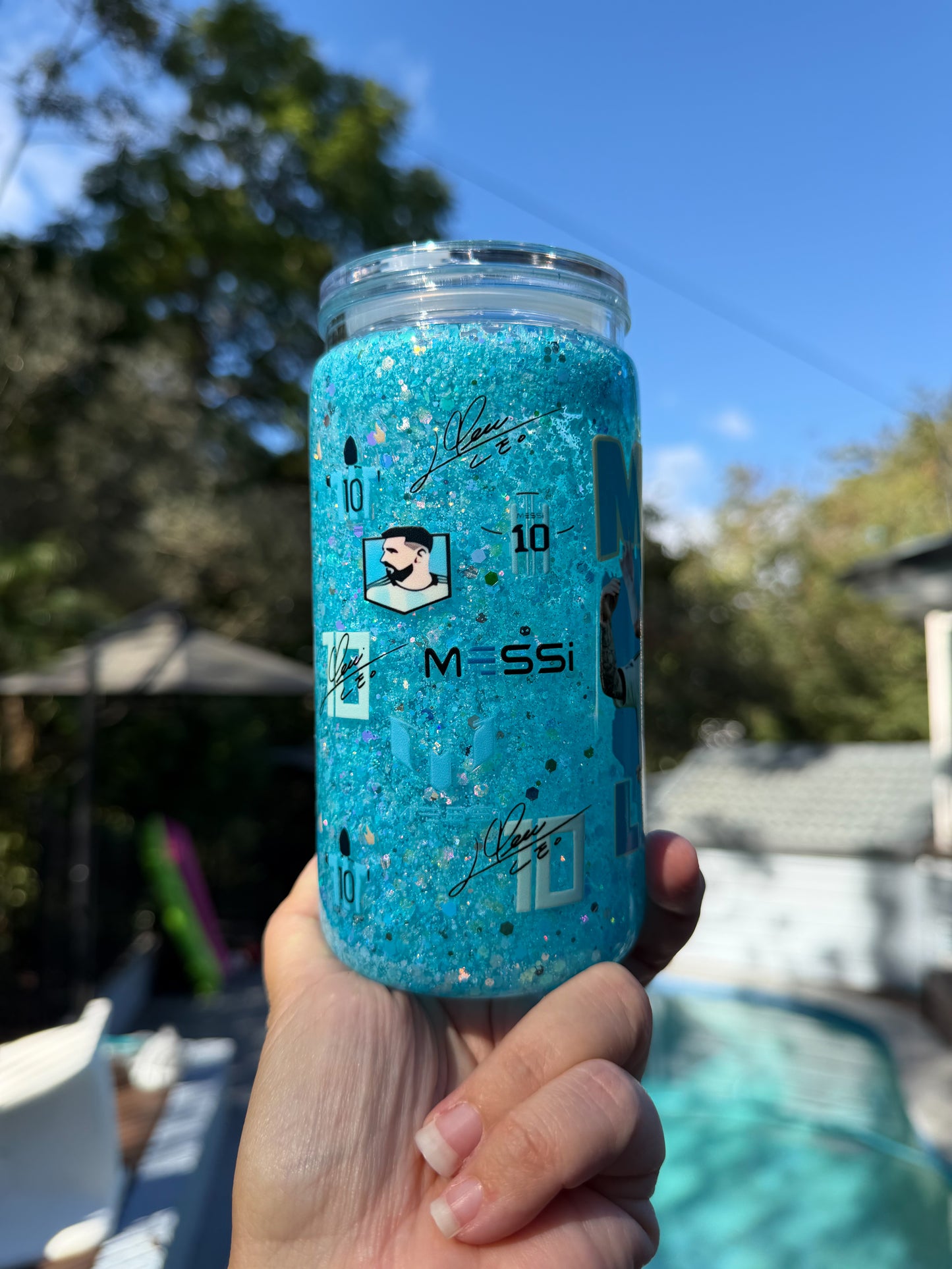 Argentina Football 16oz Snow Globe Cup