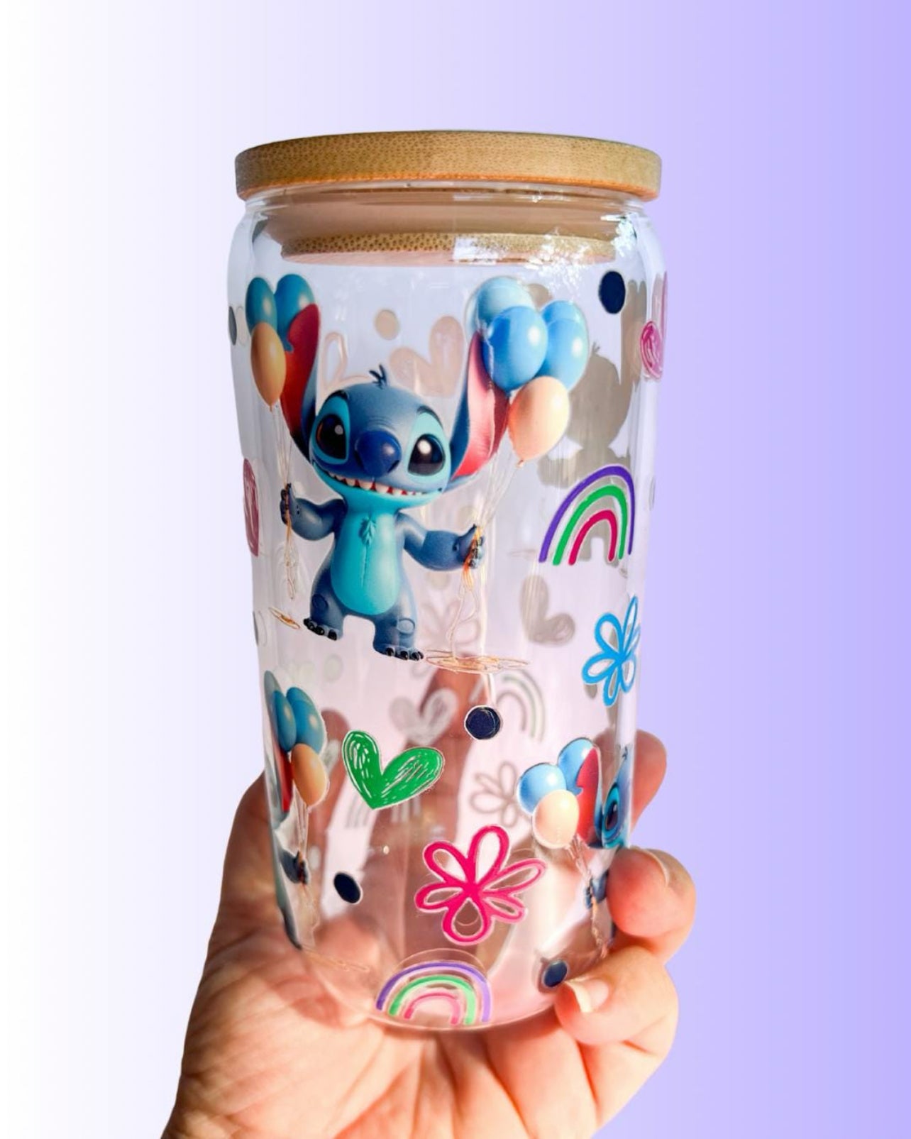Cheeky Blue Guy 16oz glass tumbler