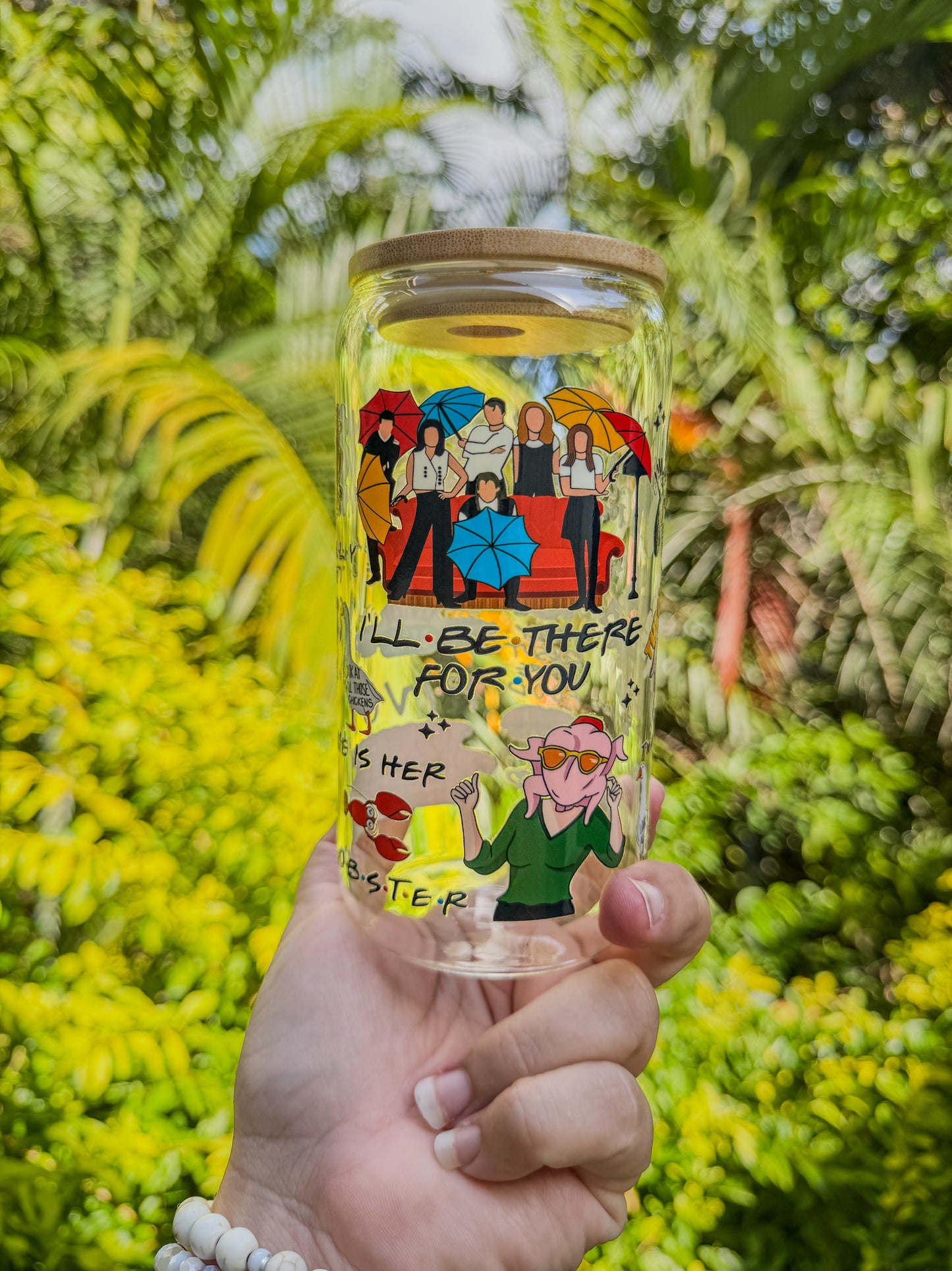 ☕✨ I’ll Be There For You Glass Can Tumbler 16oz