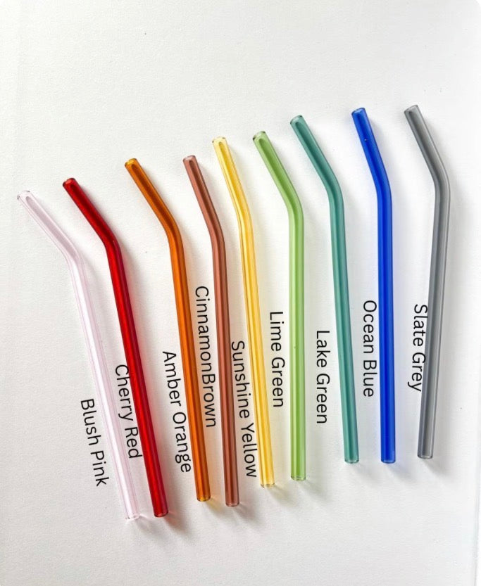 Coloured Glass Straws