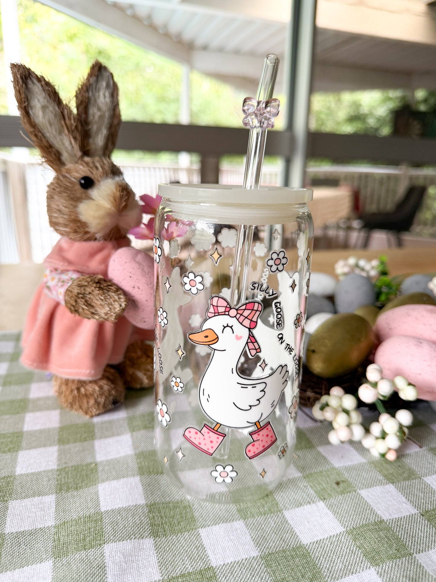 Cutesy Goosey – Clear Glass Can 16oz
