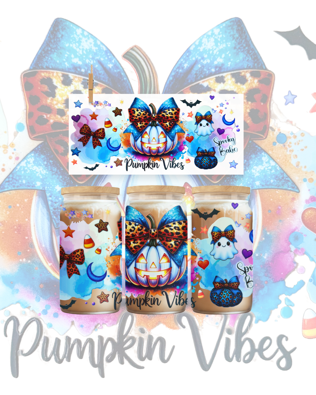 Pumpkin Vibes UV DTF Cup Wrap – 16oz