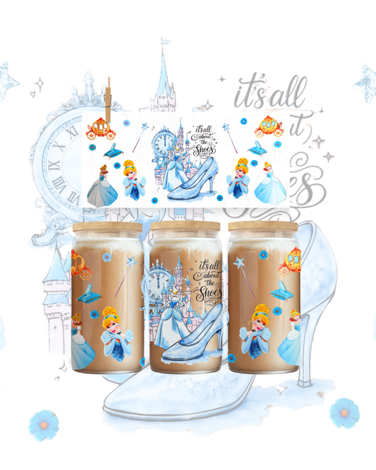 Glass Slipper Fairytale UV DTF Cup Wrap