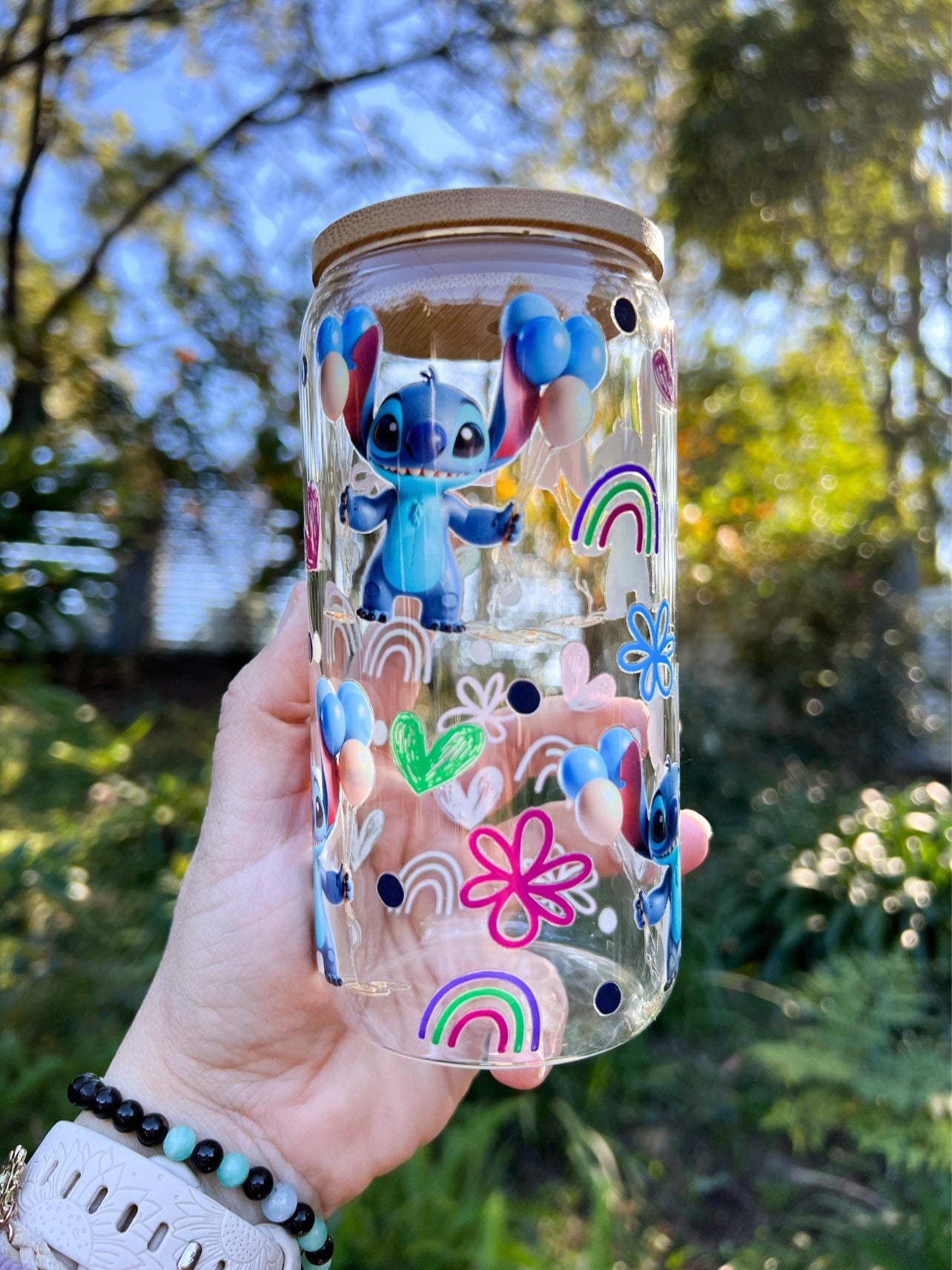 Cheeky Blue Guy 16oz glass tumbler
