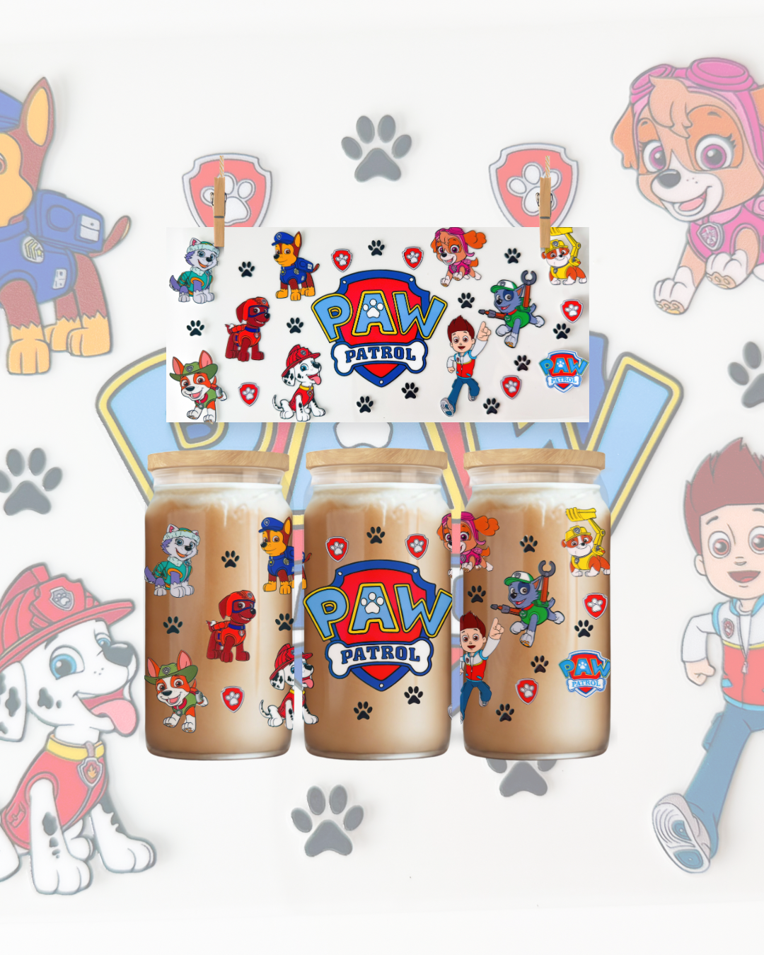 Pup Brew Wrap – 16oz UVDTF Cup Wrap