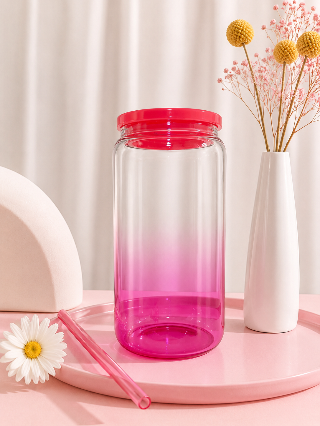 16oz Ombré Glass Can