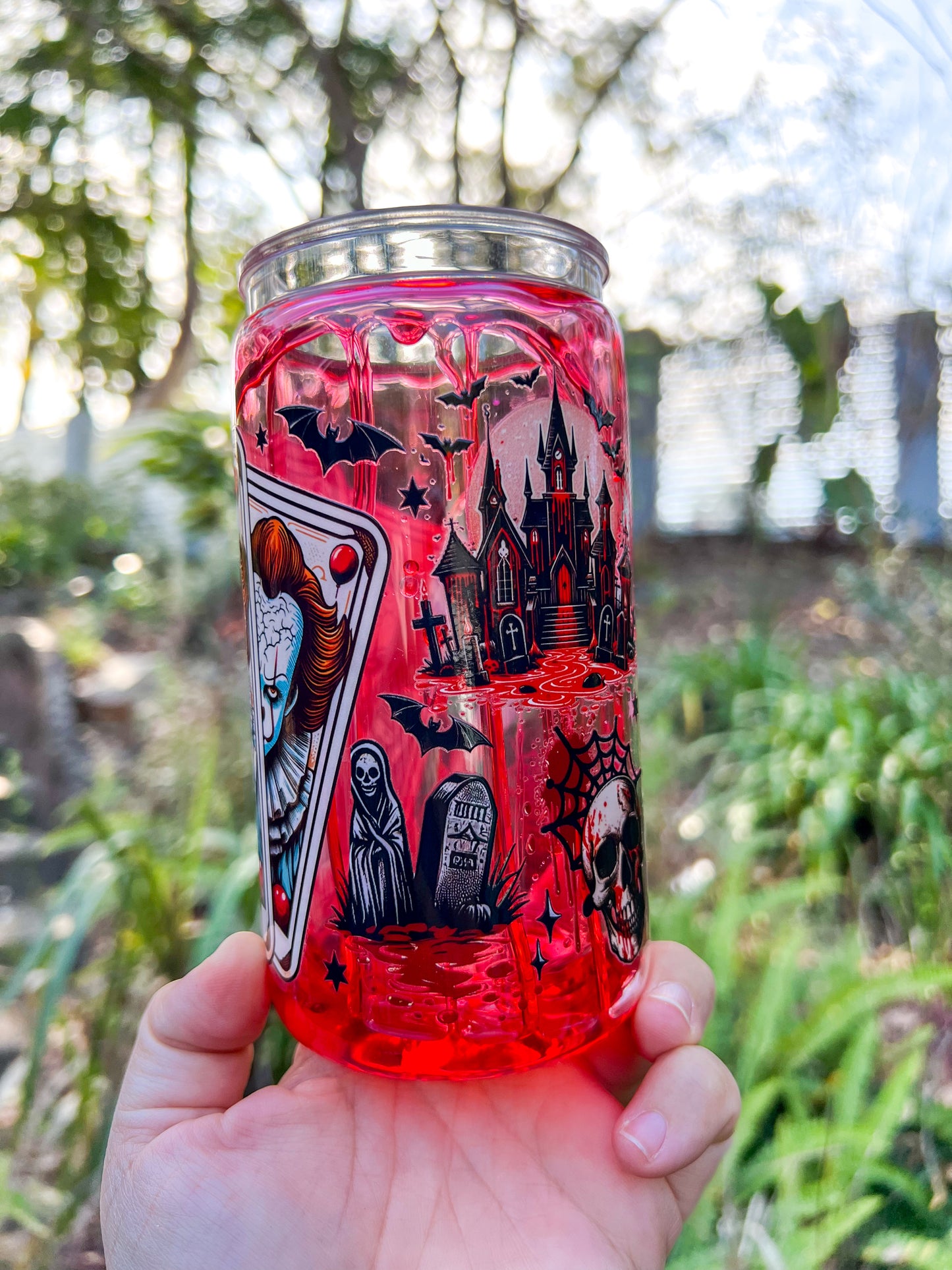 Blood Drip Cup – Spooky Horror 16oz Acrylic  Tumbler