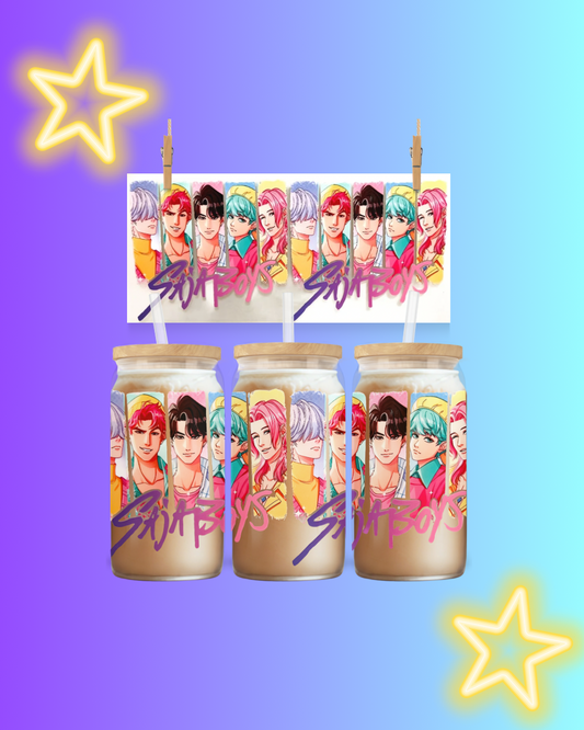 S Boys Full Portrait Rainbow Panel UV DTF Cup Wrap - to suit 16oz tumbler