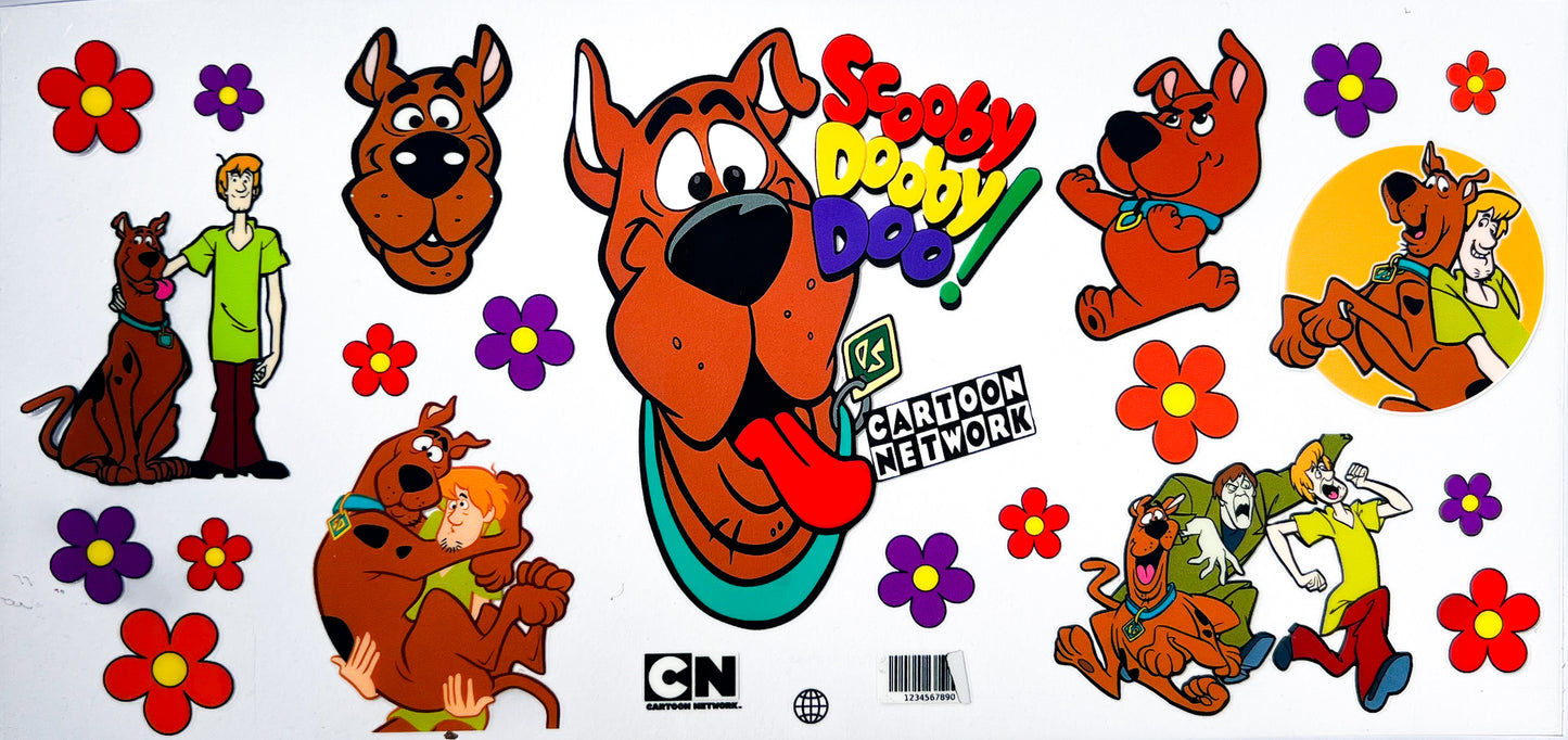 Mystery Pup Retro Cup Wrap UV DTF – To Suit 16oz Tumbler