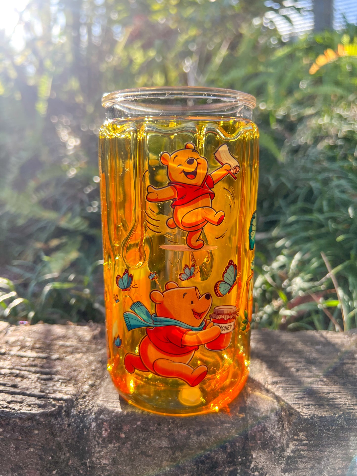 Cute Bear Honey Drip Acrylic Cup – 16oz