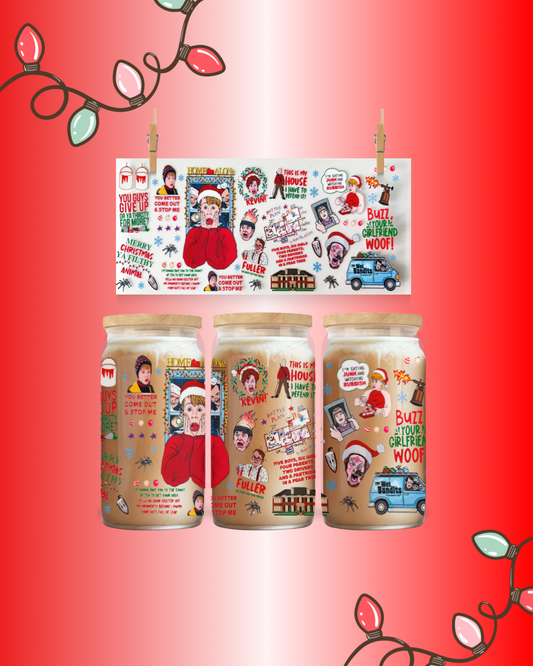 Kevin’s Christmas Chaos Wrap – 16oz UVDTF Cup Wrap