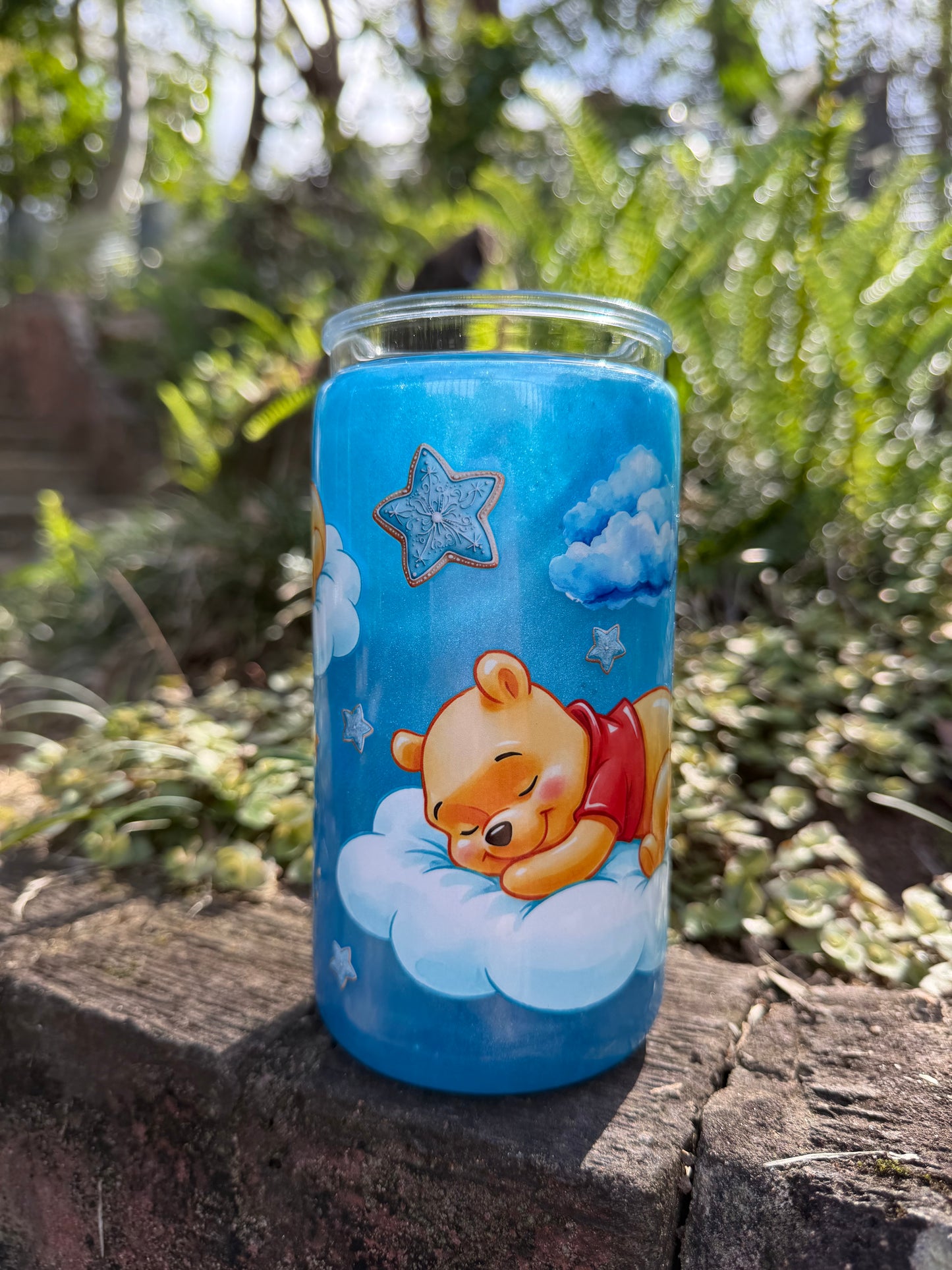 Dreamy Winnie the Pooh 16oz Acrylic Snow Globe Tumbler
