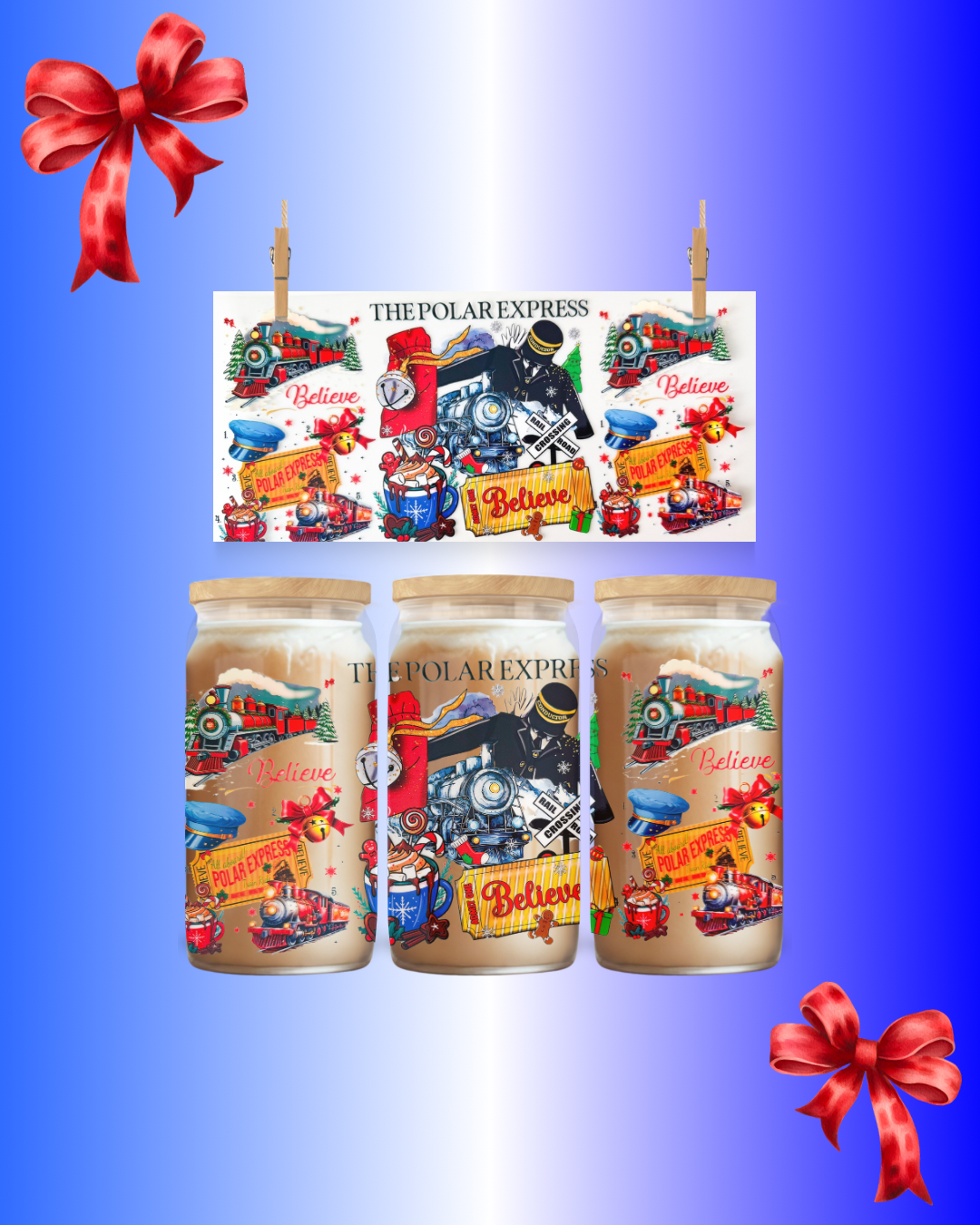 Believe Express Wrap – 16oz UVDTF Cup Wrap