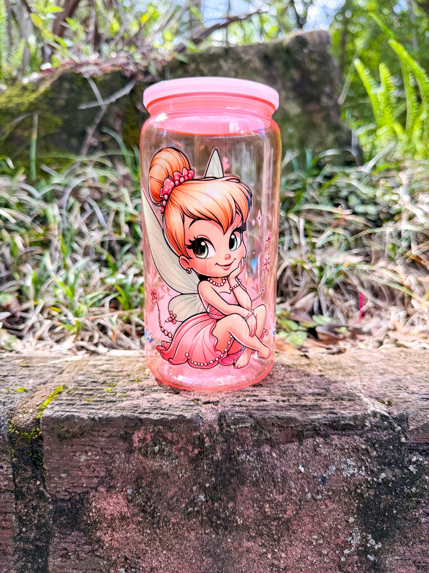 Fairy Tumbler | 16oz Reusable Iced Coffee Cup – pink acrylic