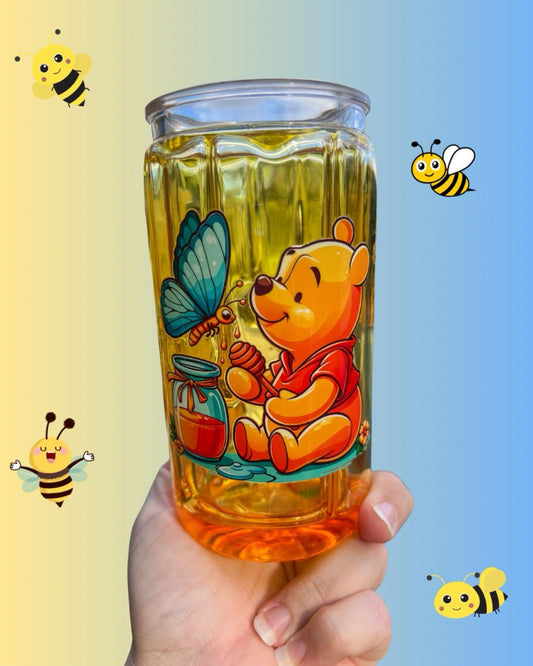 Cute Bear Honey Drip Acrylic Cup – 16oz