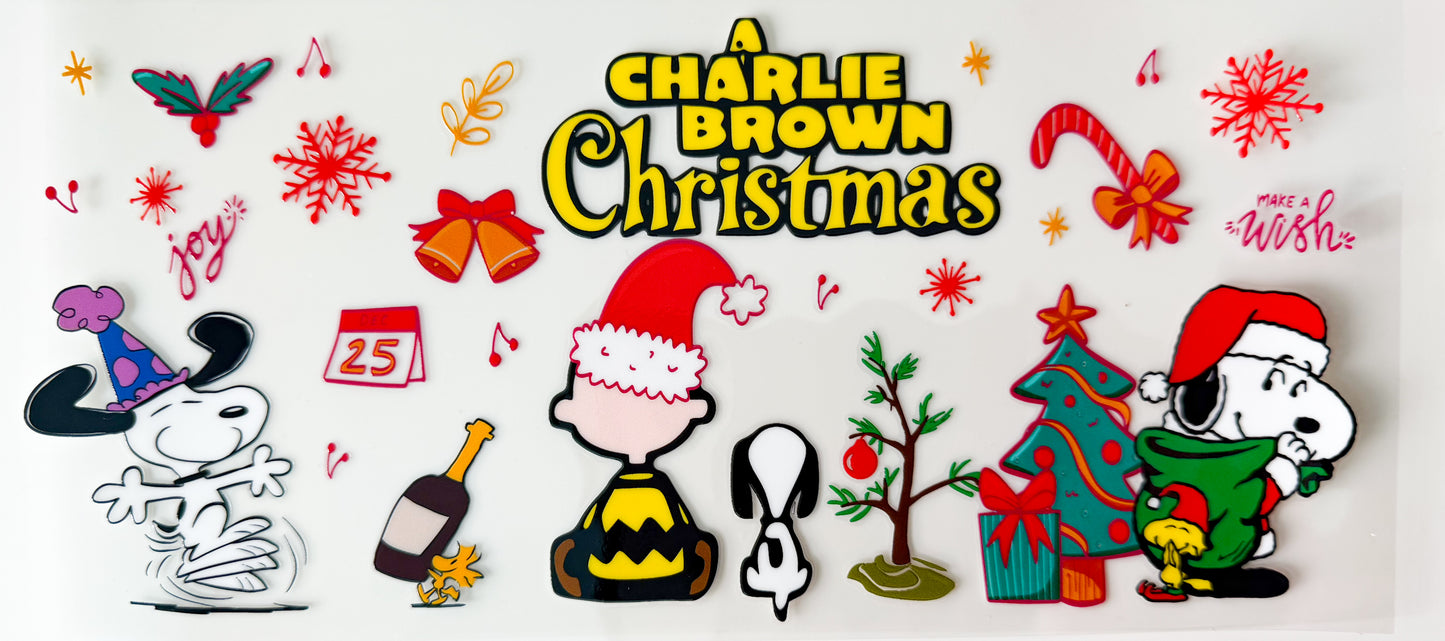 Charlie Christmas Cheer Wrap – 16oz UVDTF Cup Wrap