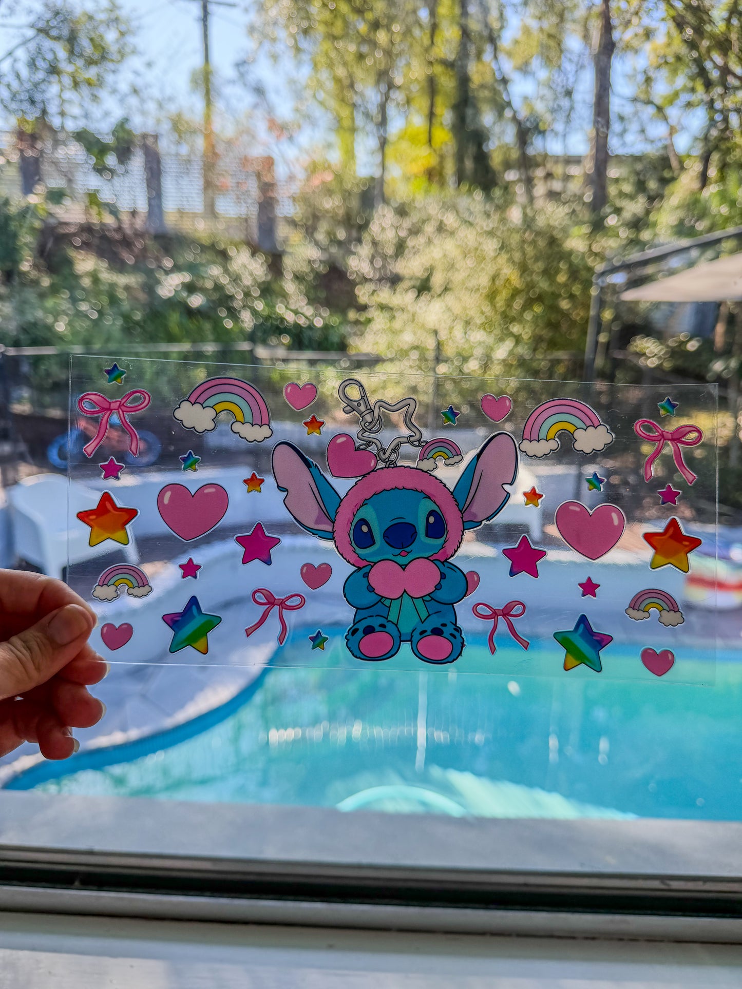 💜 Cozy Stitch Keychain UV DTF Cup Wrap
