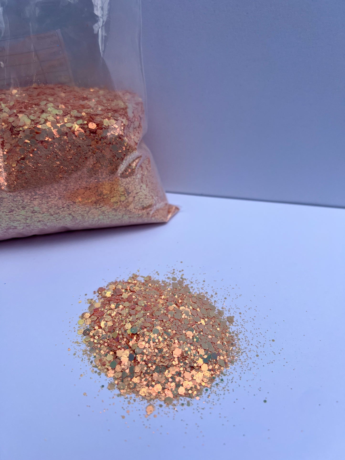 Golden Peach Fizz – Iridescent Chunky Glitter Mix