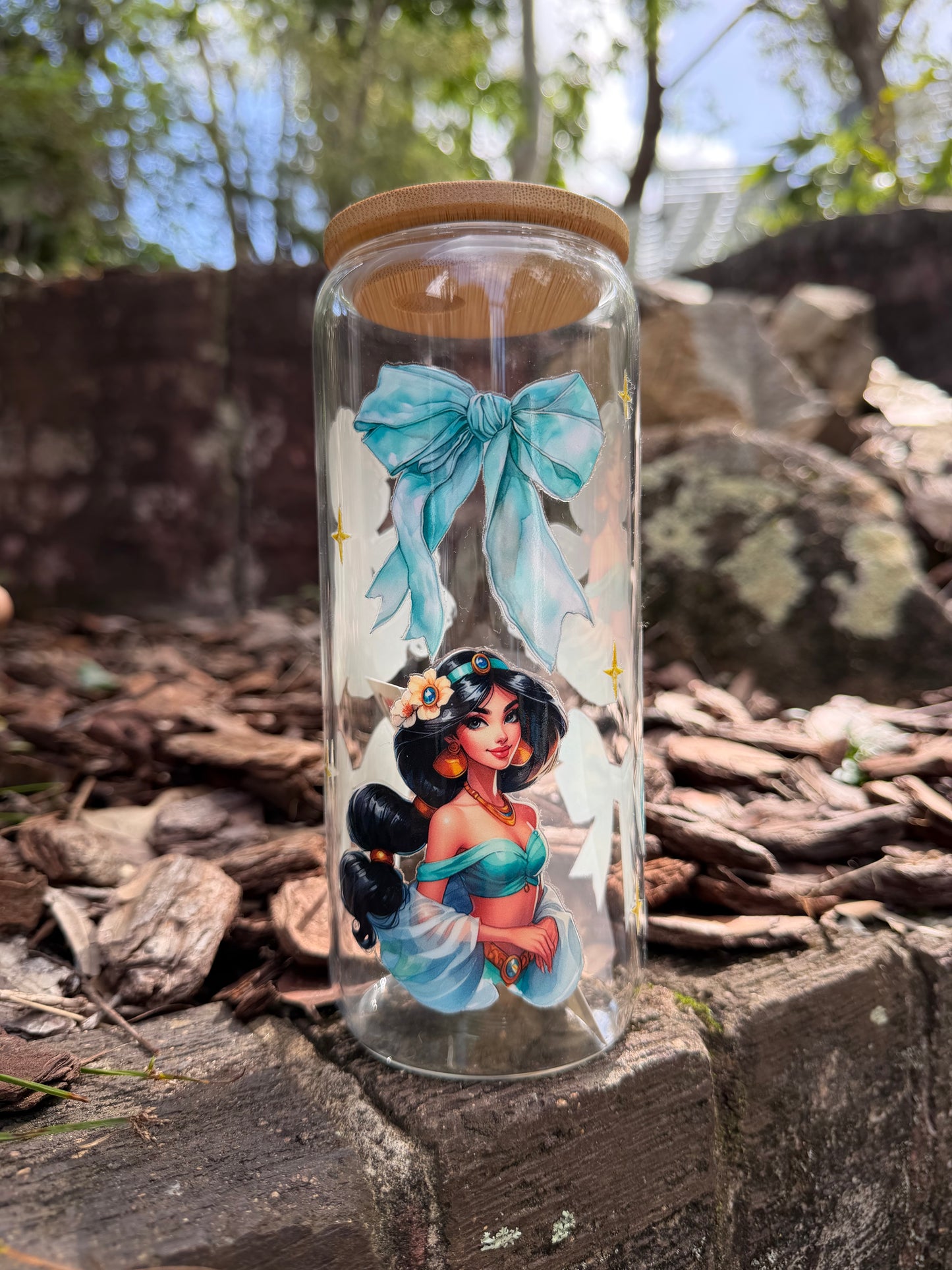 Jasmin – Clear Glass Can 20oz tall cup