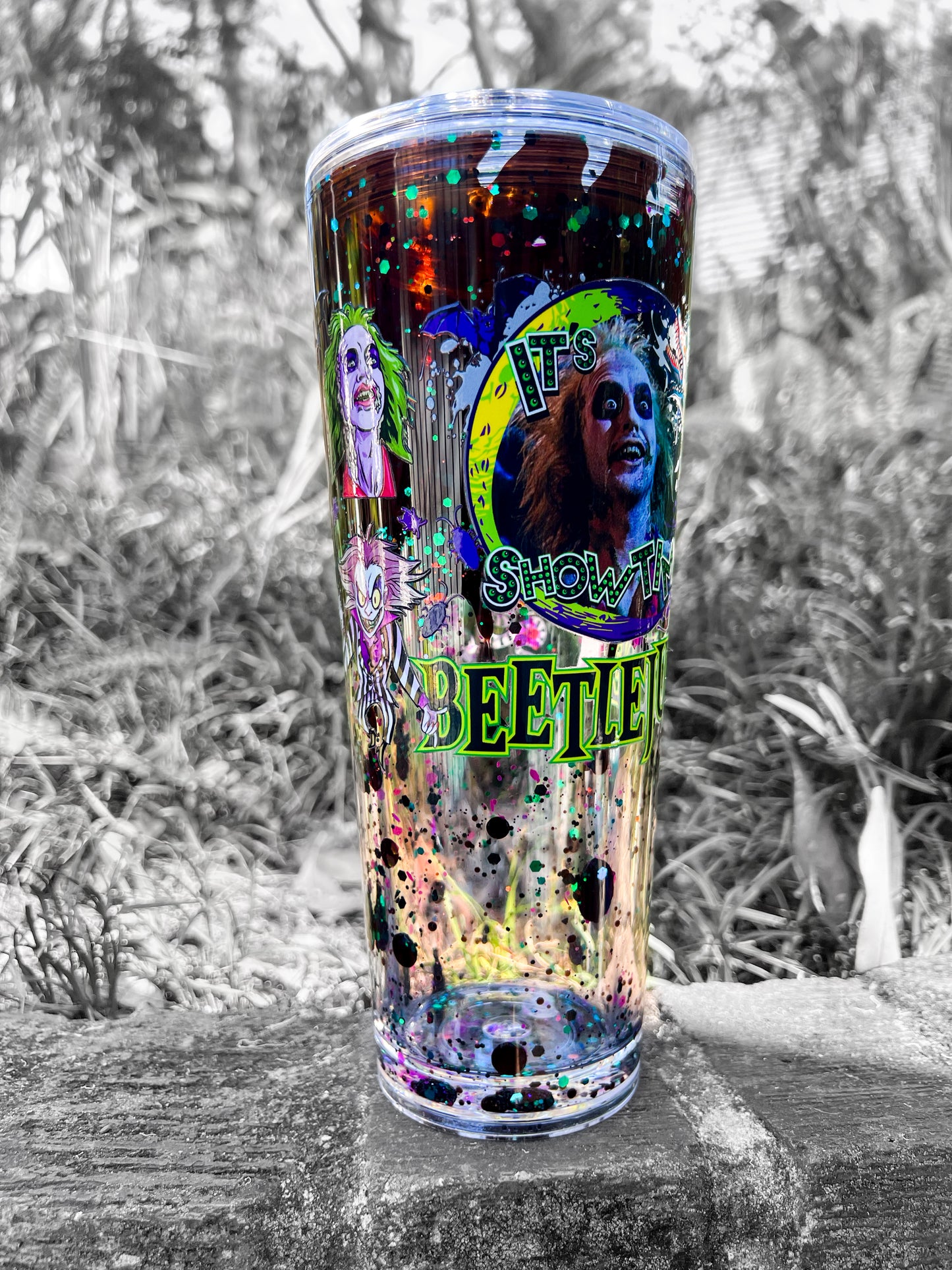 It’s Showtime! 24oz Lava Drip Acrylic Snow Globe Cup