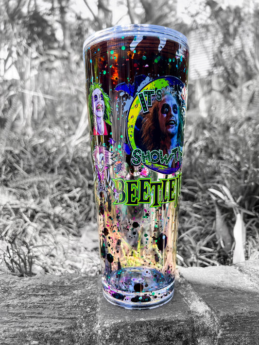 It’s Showtime! 24oz Lava Drip Acrylic Snow Globe Cup