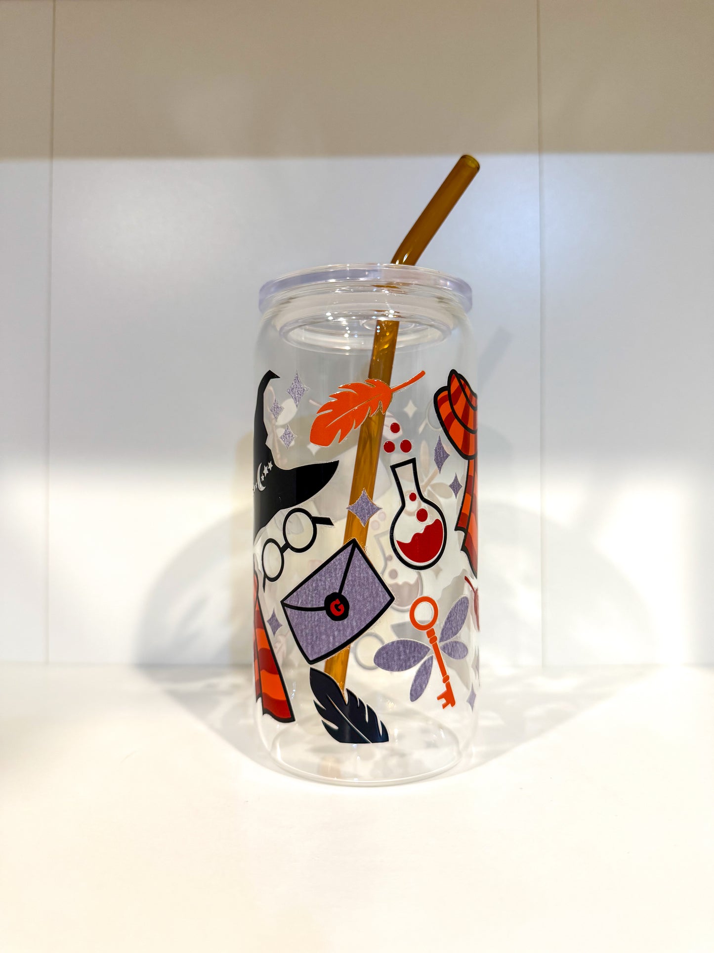 Wizarding School Glass Can Tumbler – 16oz