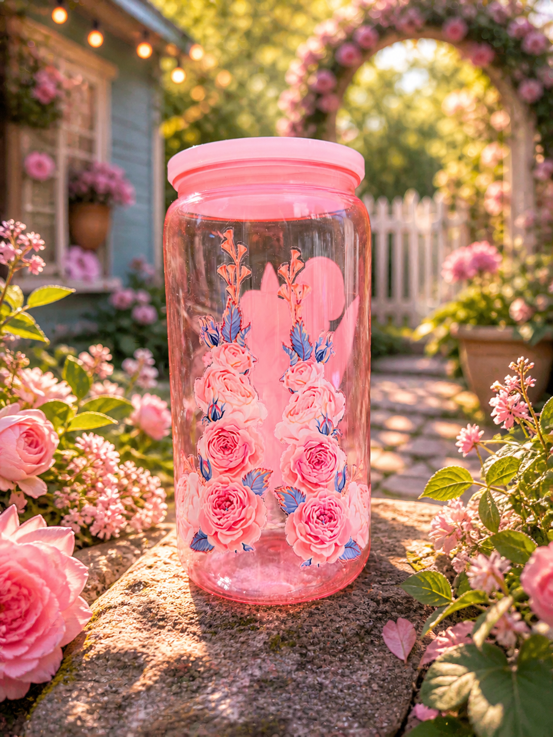 Fairy Tumbler | 16oz Reusable Iced Coffee Cup – pink acrylic