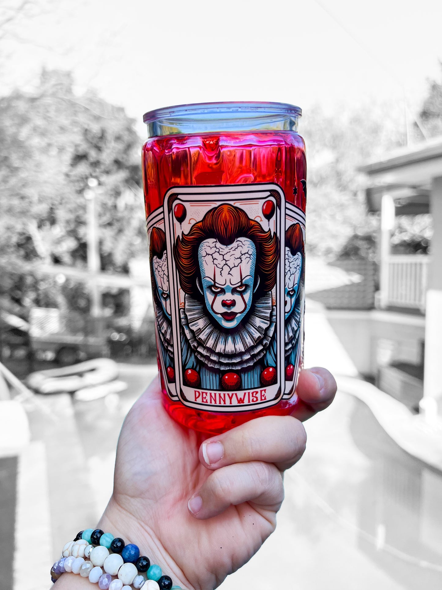 Blood Drip Cup – Spooky Horror 16oz Acrylic  Tumbler