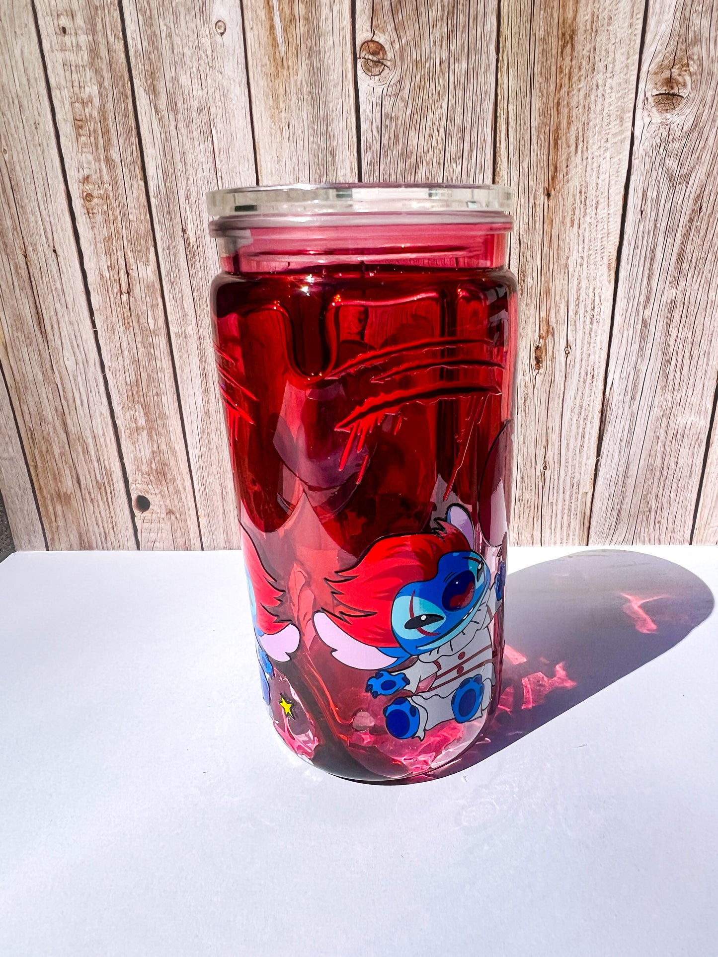 Blood drip snow globe 16oz Acrylic - Kitty and Crazy Blue character